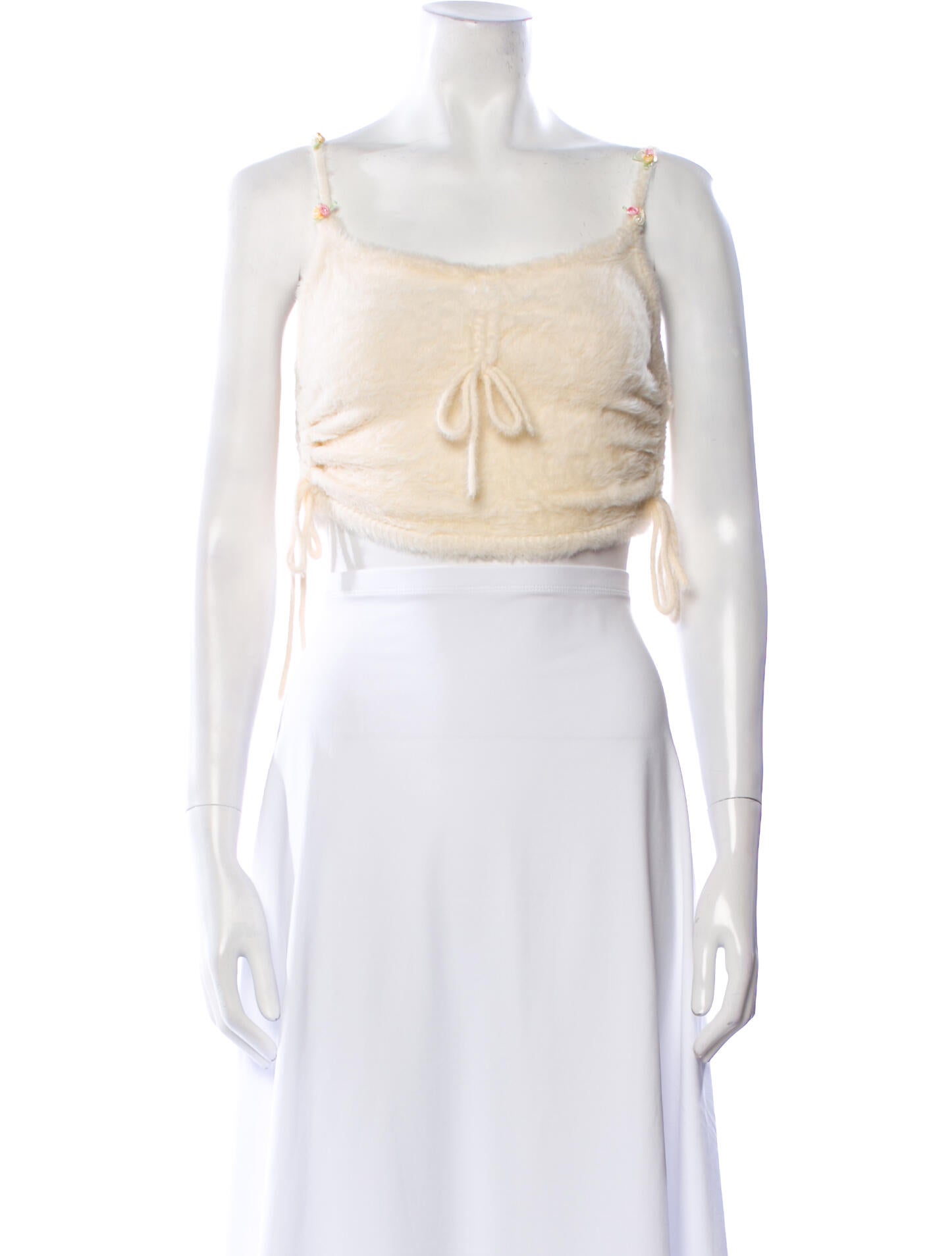 For Love & Lemons Square Neckline Sleeveless Crop Top