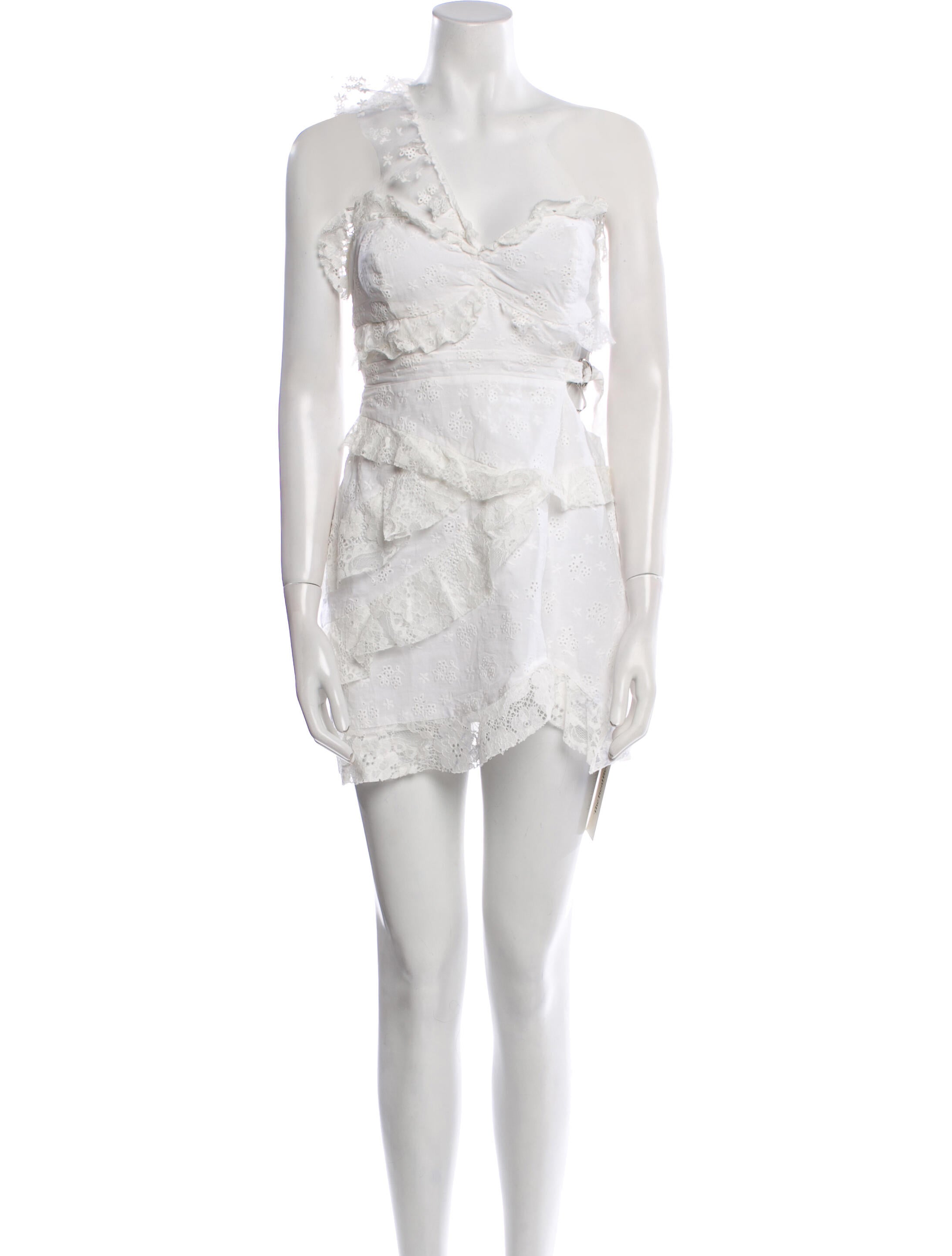 For Love & Lemons One-Shoulder Mini Dress