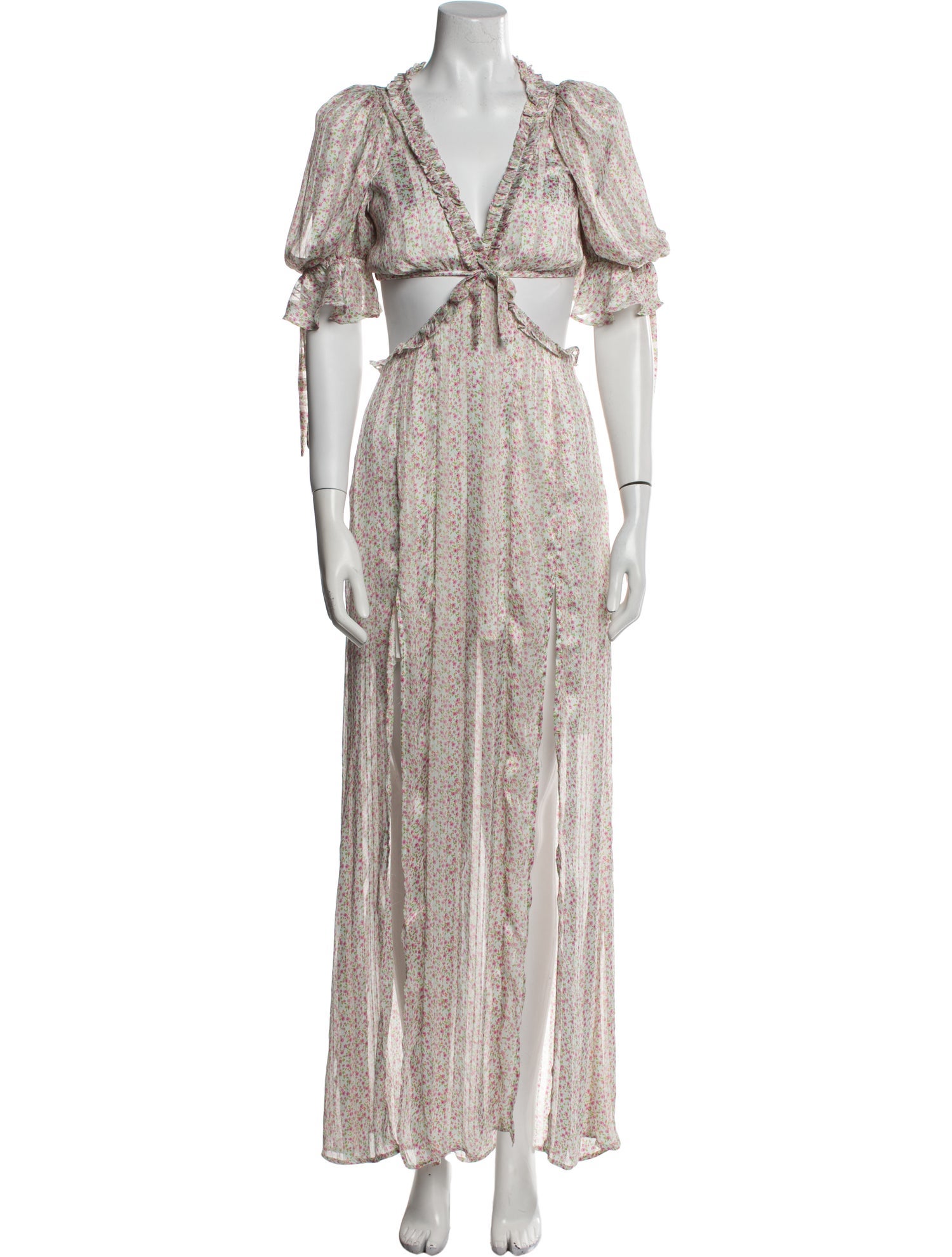 For Love & Lemons Floral Print Long Dress