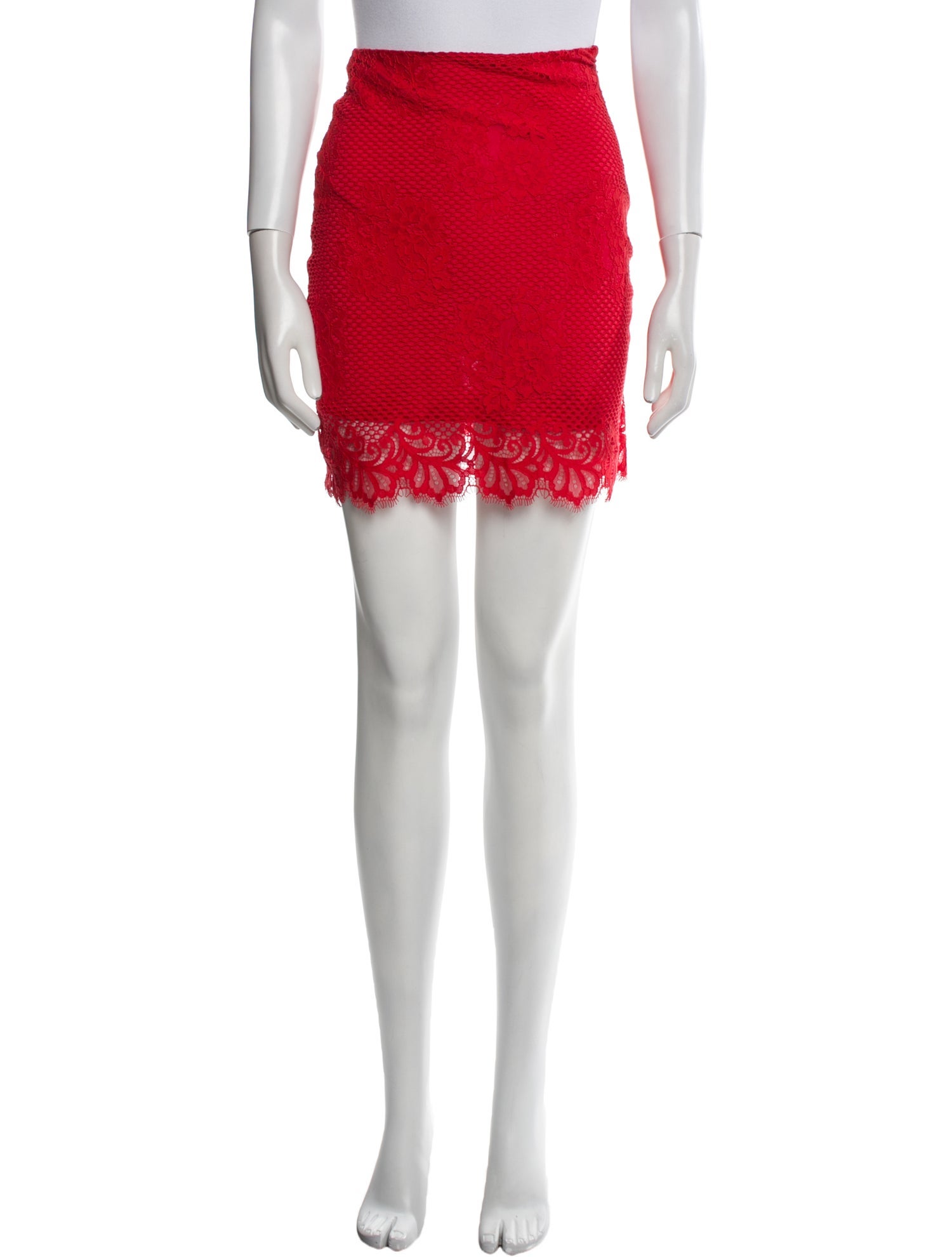 For Love & Lemons Mesh Accents Mini Skirt