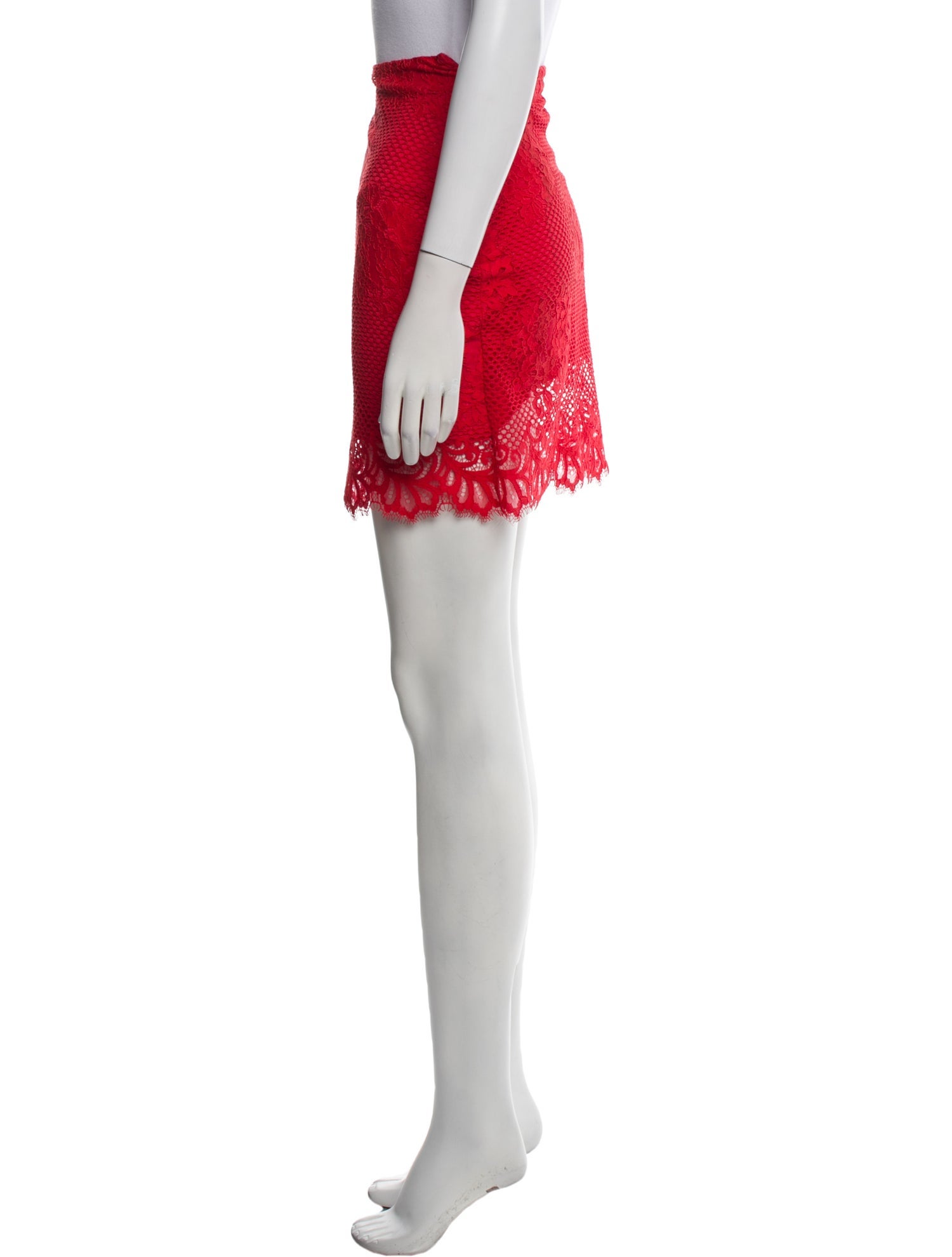 For Love & Lemons Mesh Accents Mini Skirt