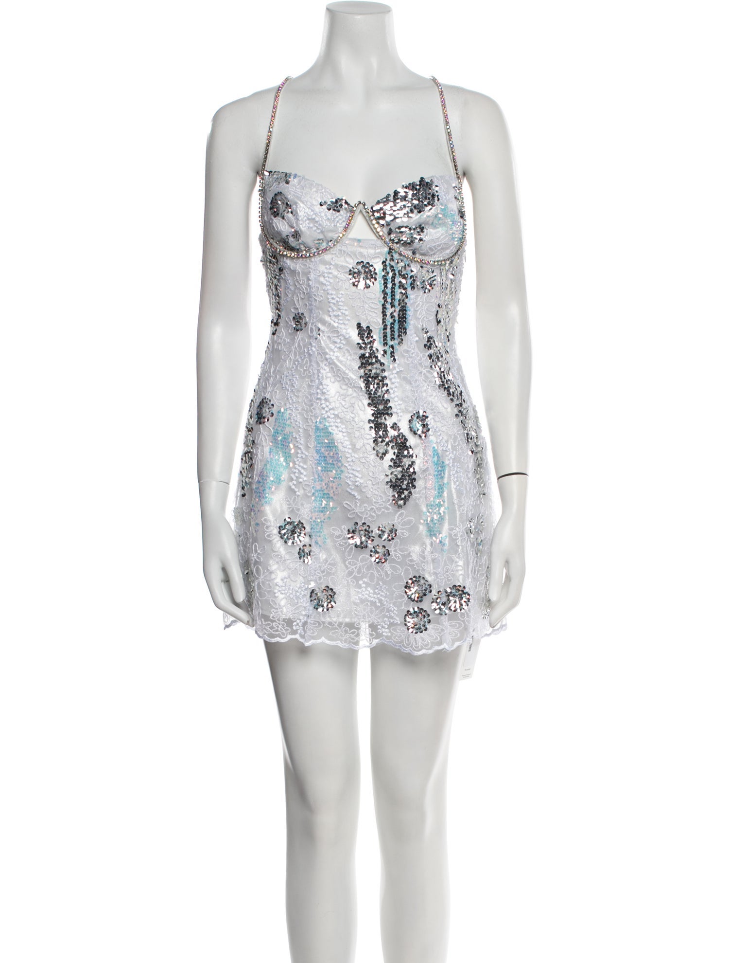 For Love & Lemons Lace Pattern Mini Dress