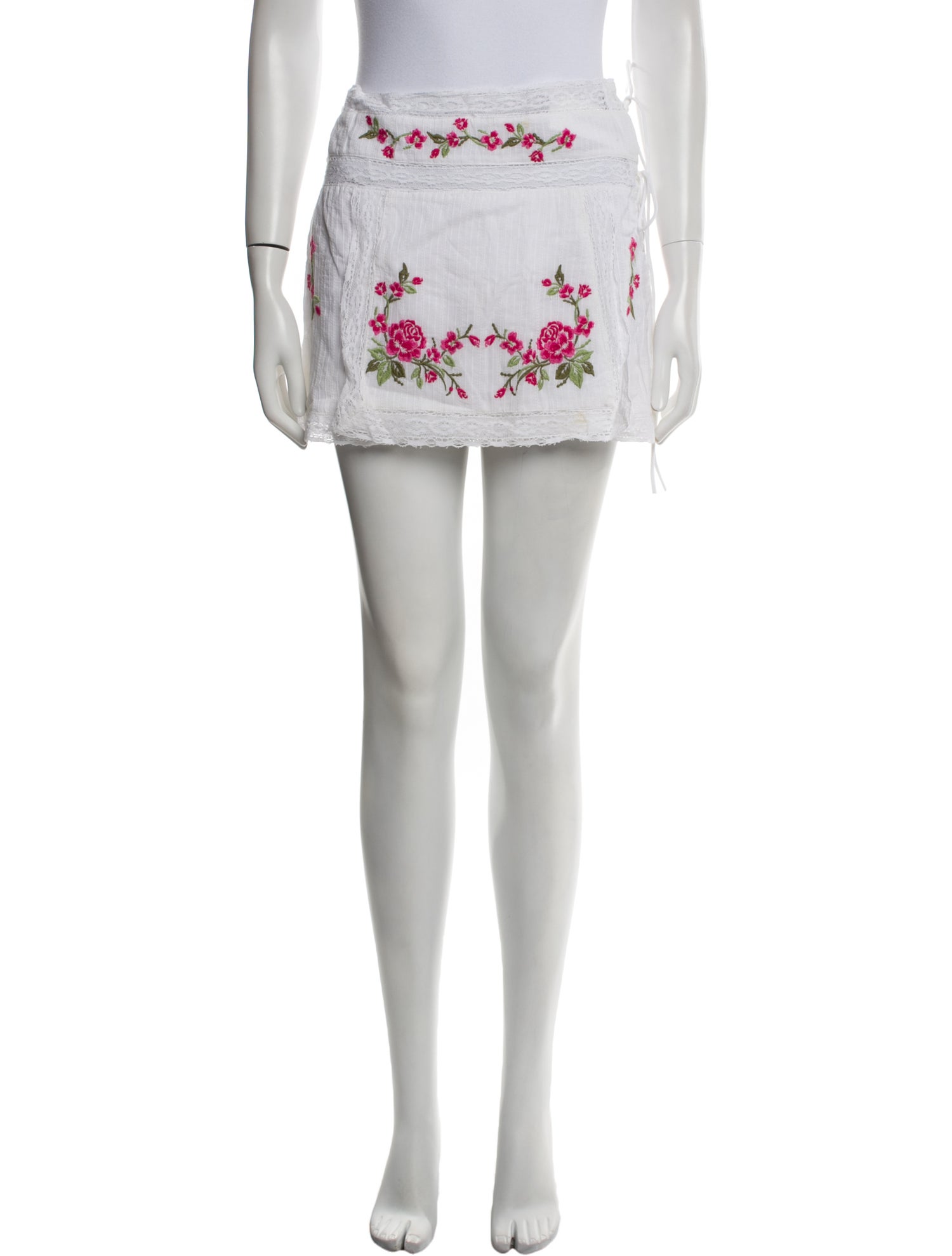 For Love & Lemons Floral Print Mini Skirt