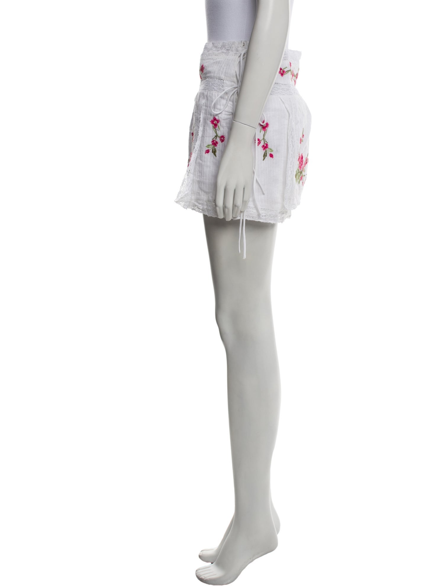 For Love & Lemons Floral Print Mini Skirt