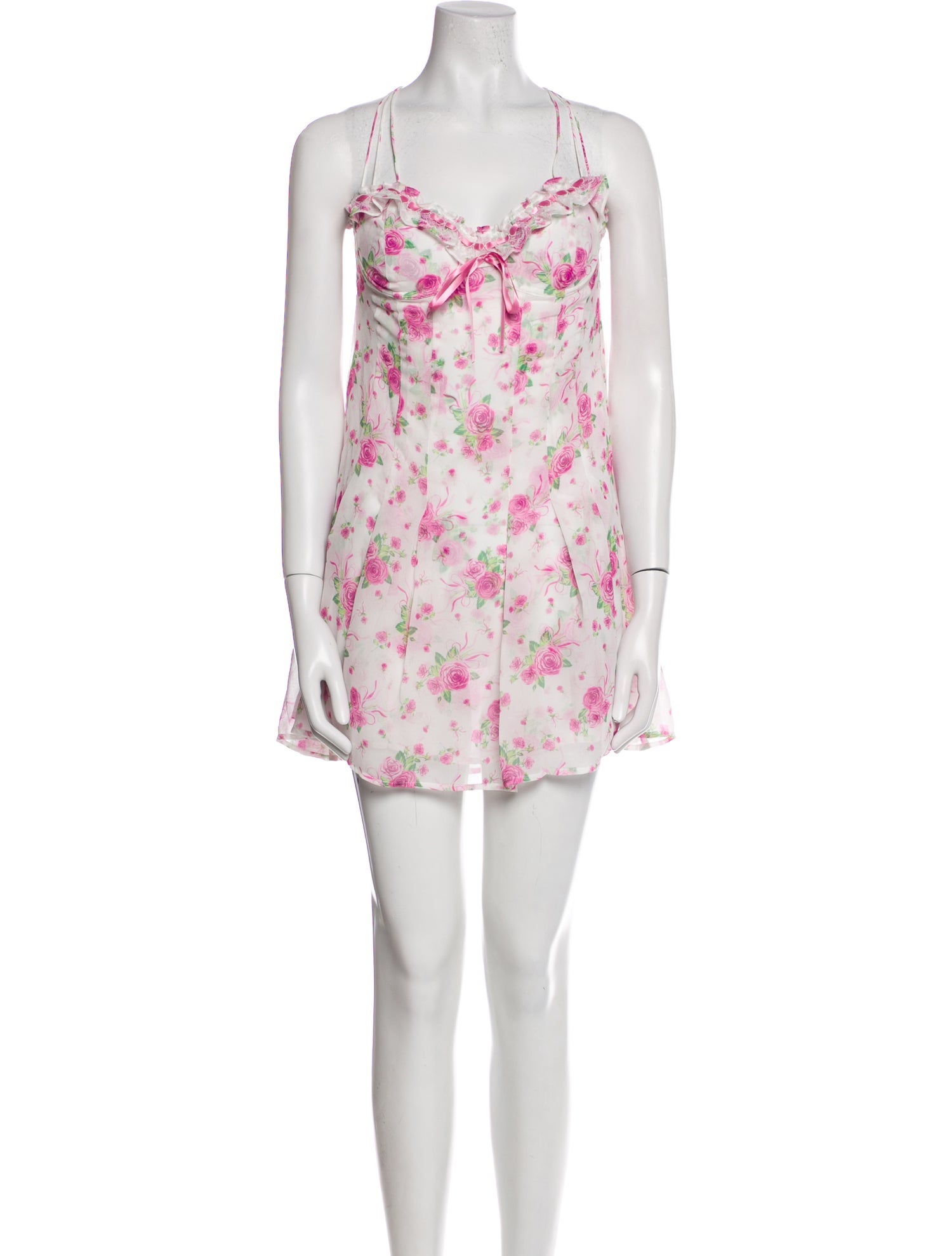 For Love & Lemons Floral Print Mini Dress
