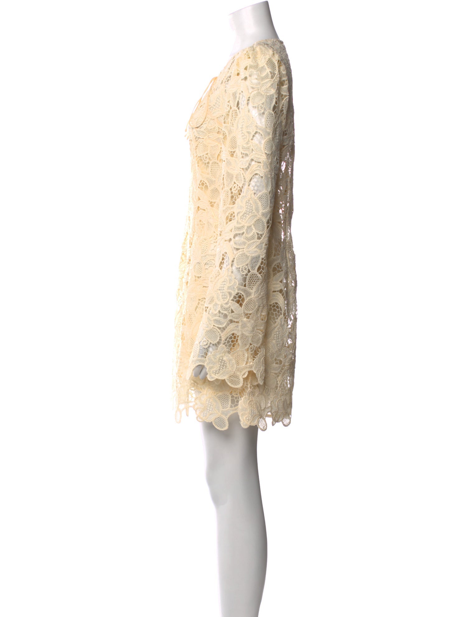 For Love & Lemons Lace Pattern Mini Dress