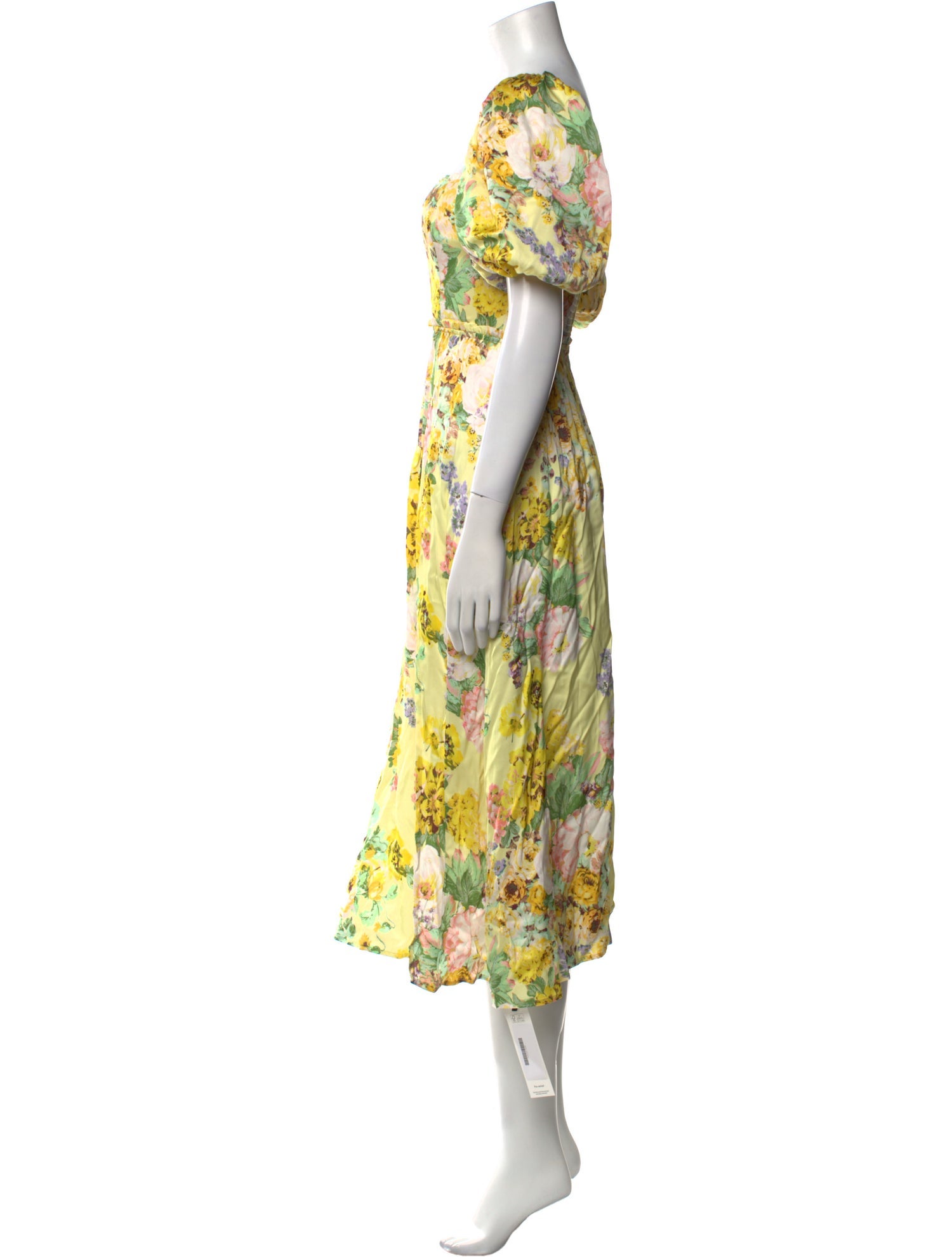 For Love & Lemons Floral Print Midi Length Dress