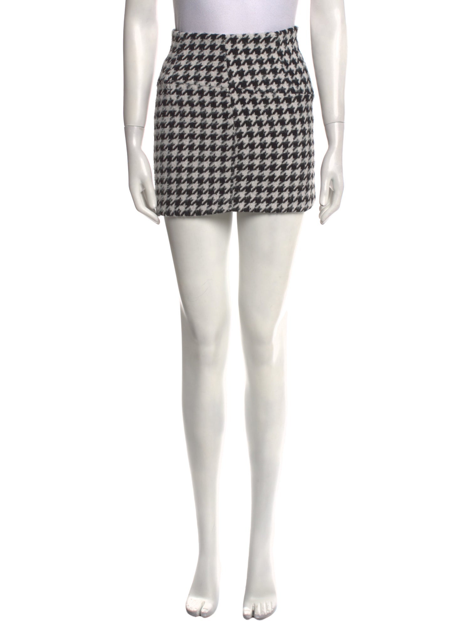 For Love & Lemons Houndstooth Print Mini Skirt