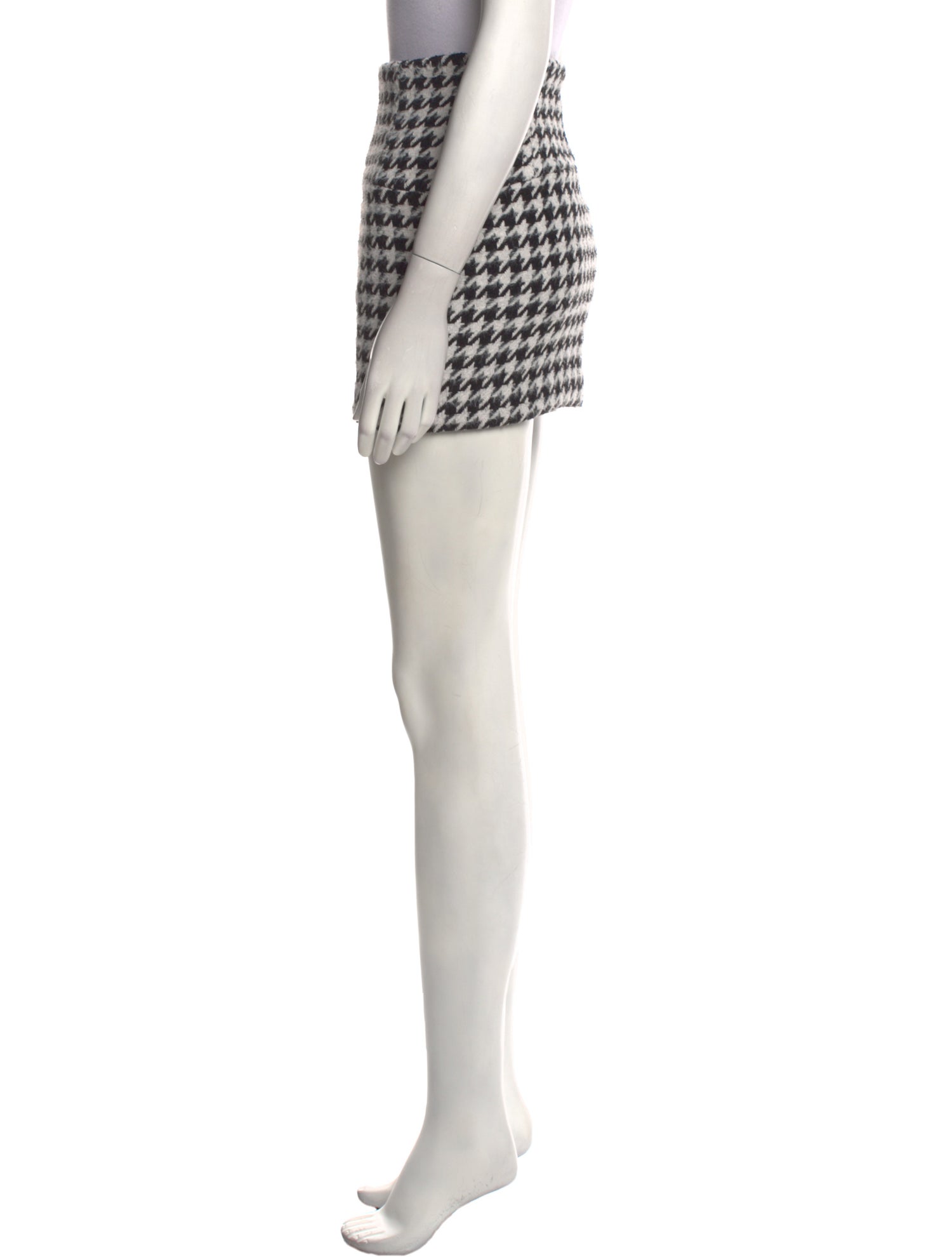 For Love & Lemons Houndstooth Print Mini Skirt