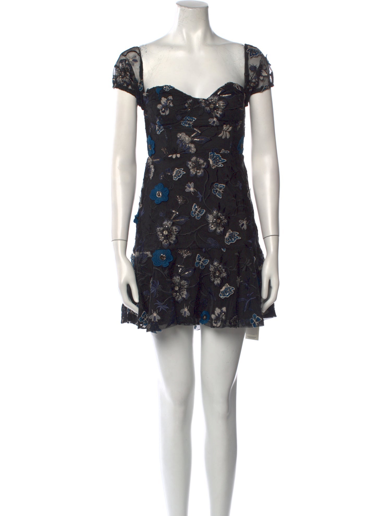 For Love & Lemons Floral Print Mini Dress