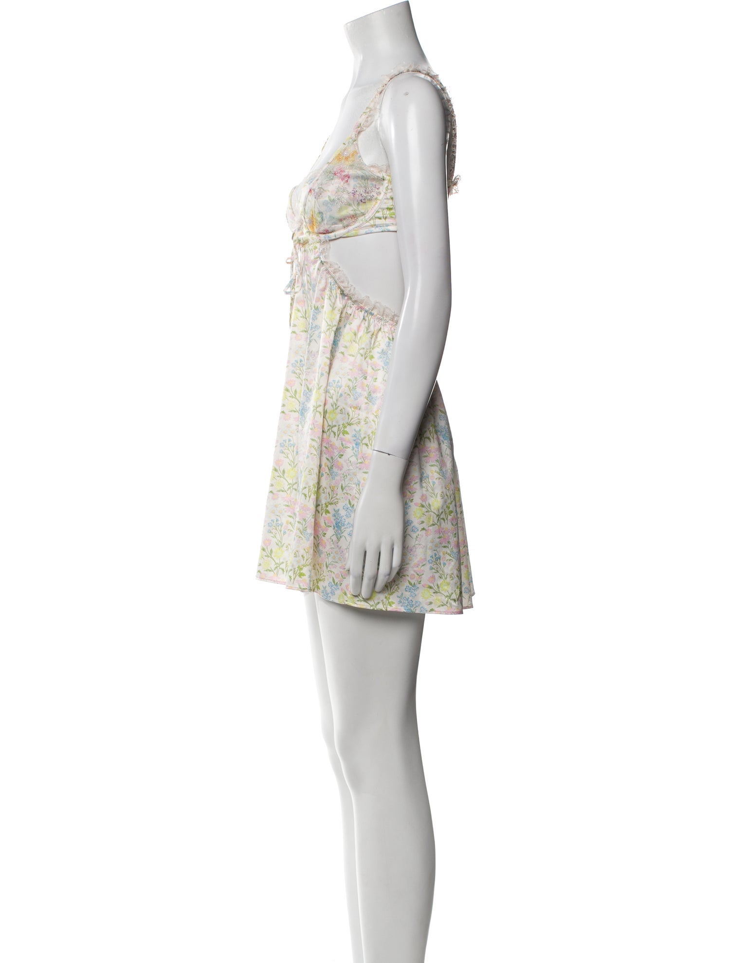 For Love & Lemons Floral Print Mini Dress