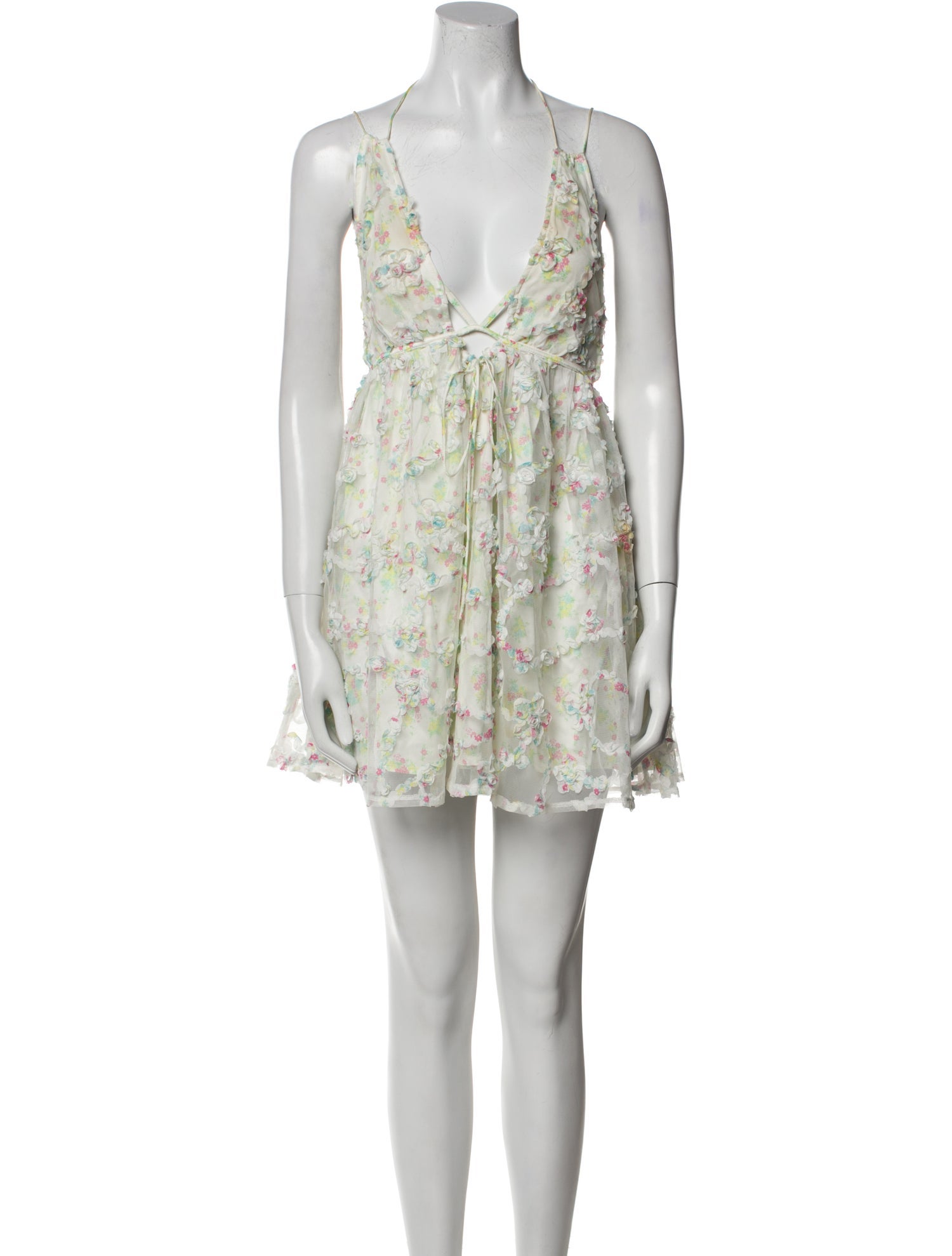 For Love & Lemons Floral Print Mini Dress