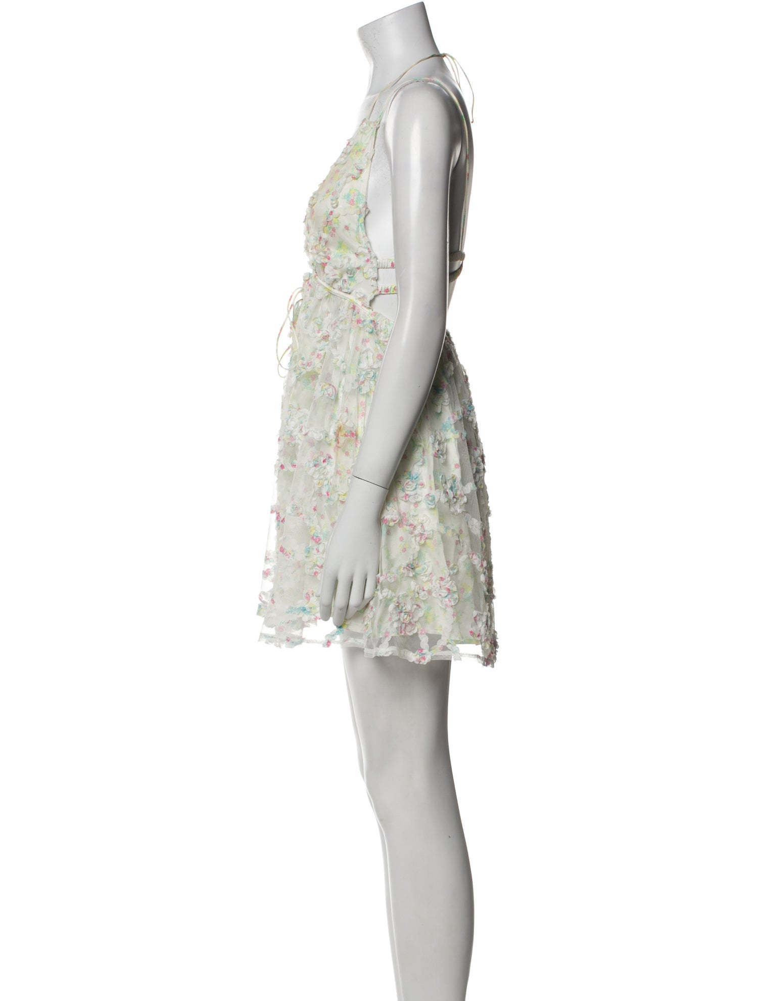 For Love & Lemons Floral Print Mini Dress