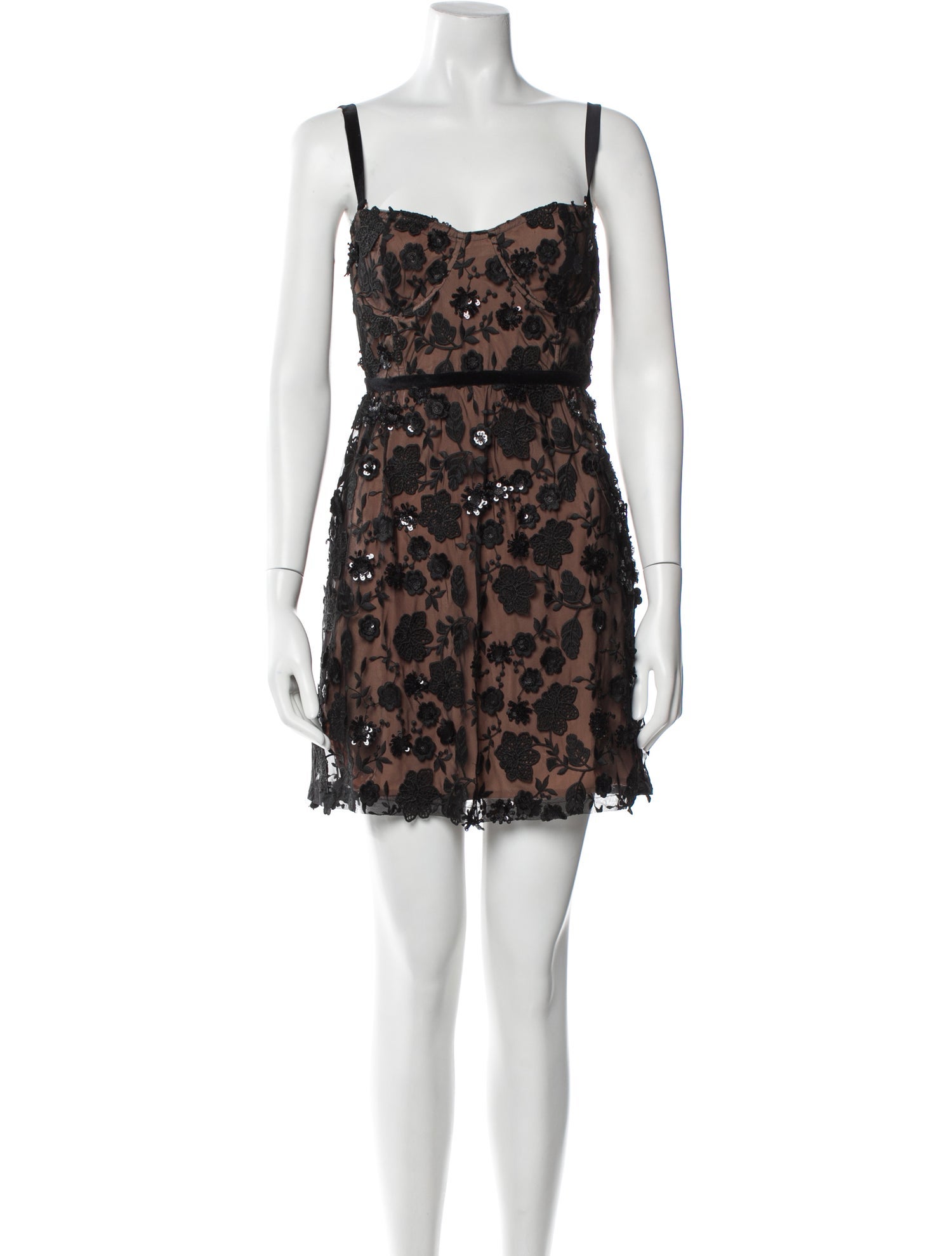 For Love & Lemons Lace Pattern Mini Dress