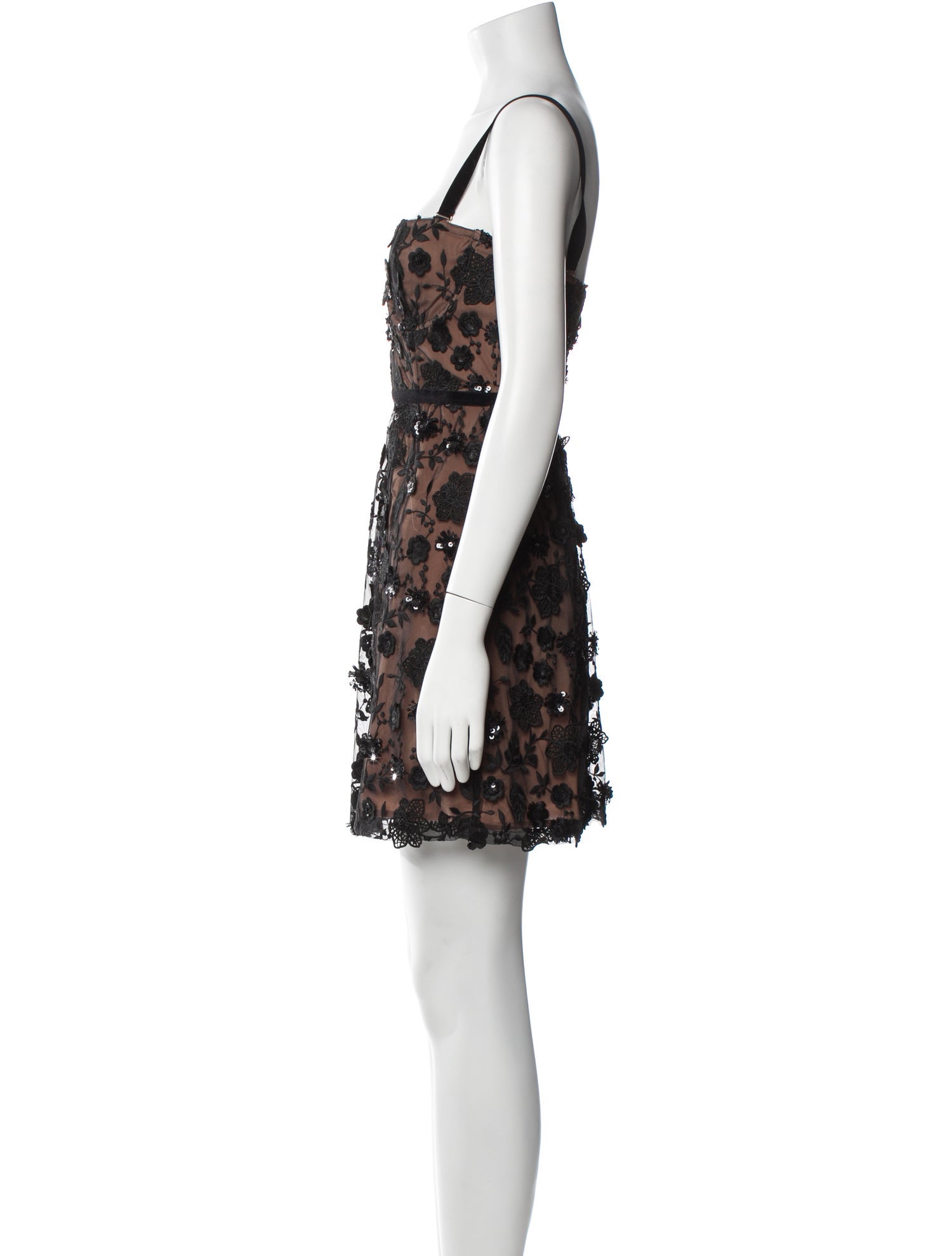 For Love & Lemons Lace Pattern Mini Dress