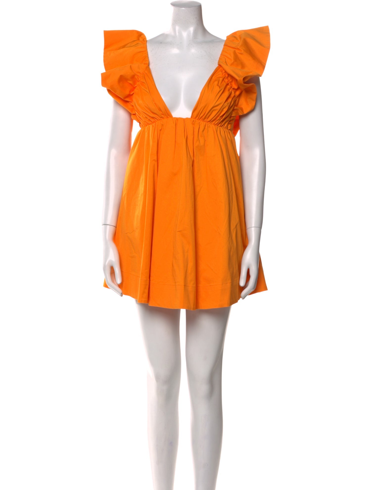 For Love & Lemons Plunge Neckline Mini Dress