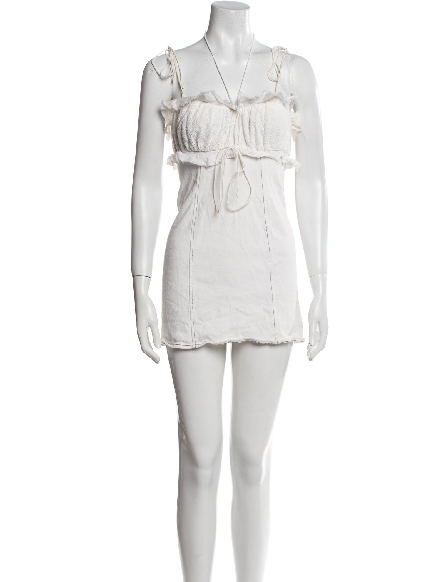 For Love & Lemons V-Neck Mini Dress