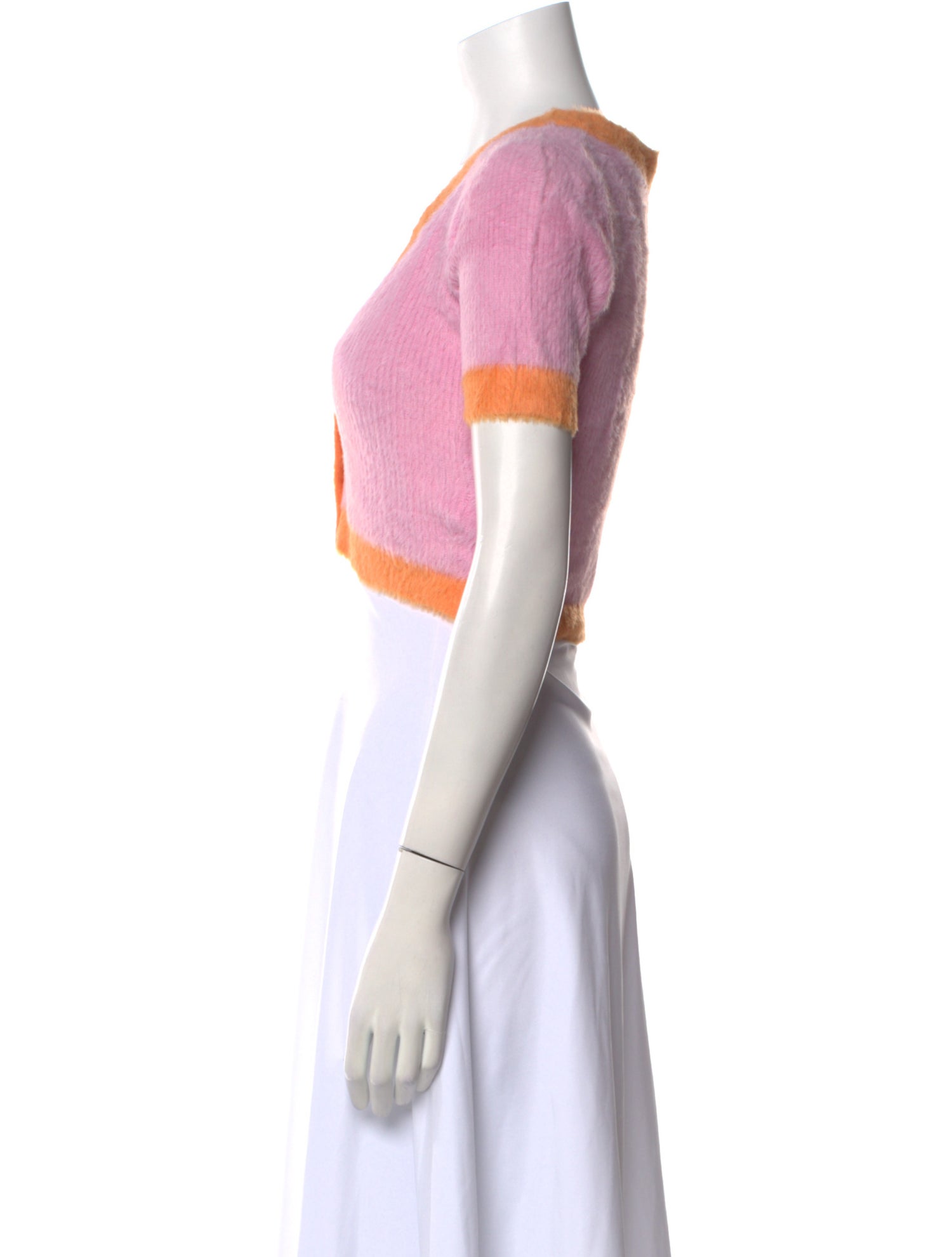 For Love & Lemons Colorblock Pattern V-Neck Sweater