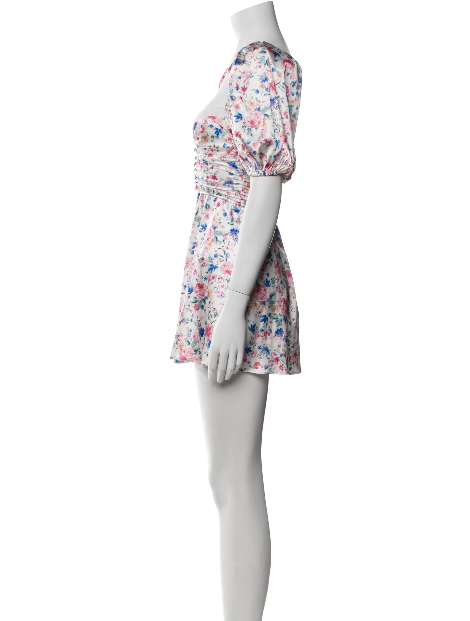 For Love & Lemons Floral Print Mini Dress