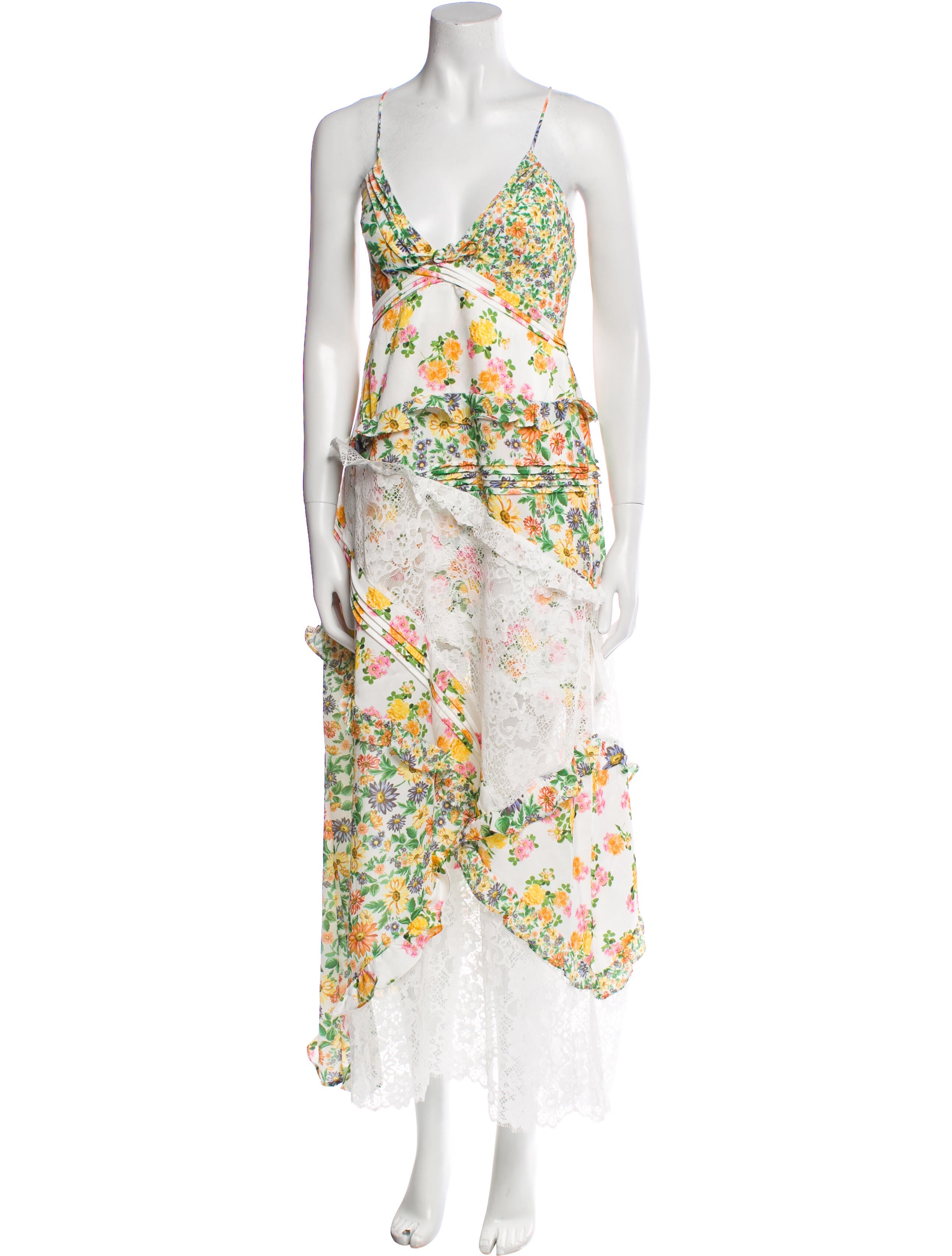 For Love & Lemons Floral Print Long Dress w/ Tags