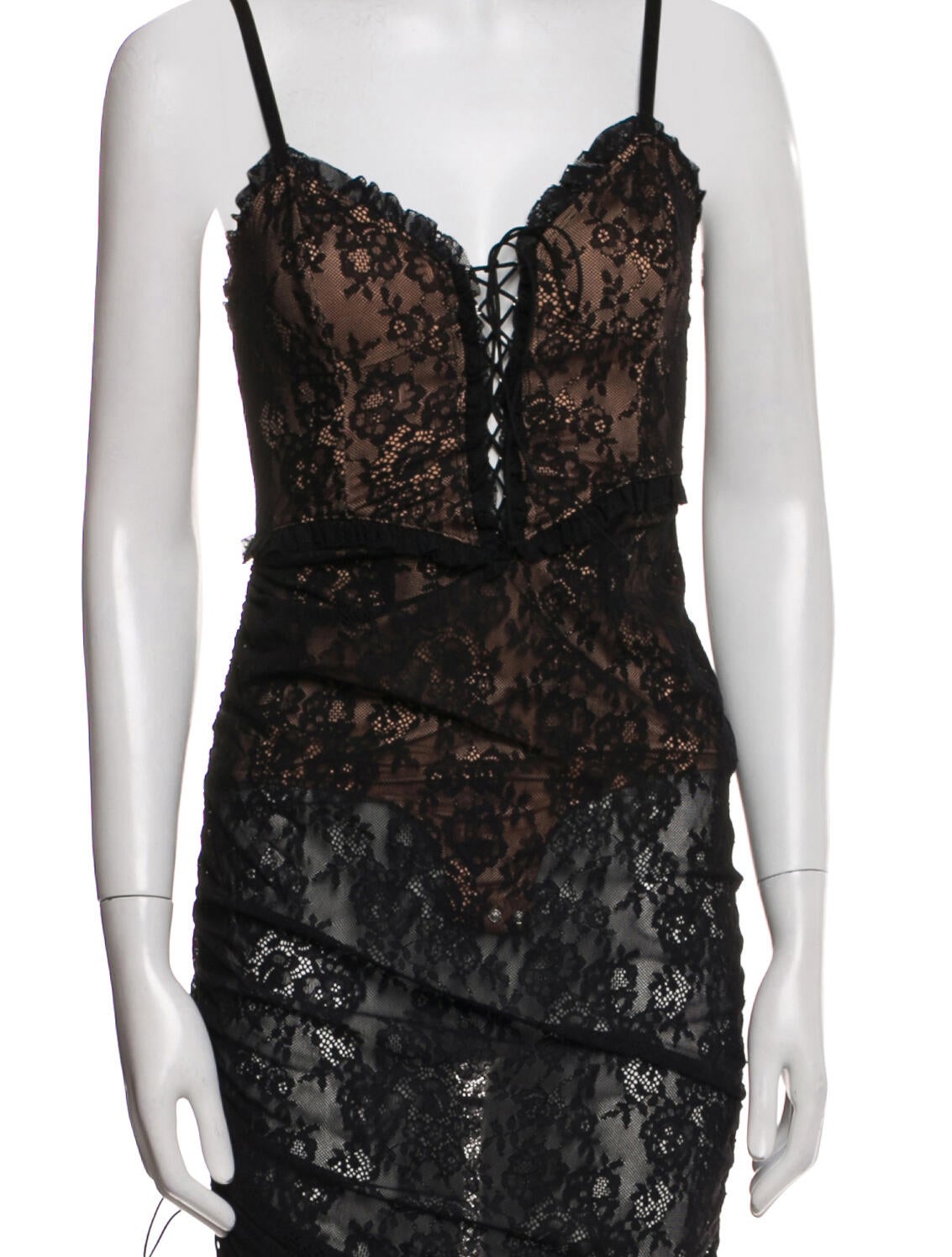 For Love & Lemons Lace Pattern Midi Length Dress