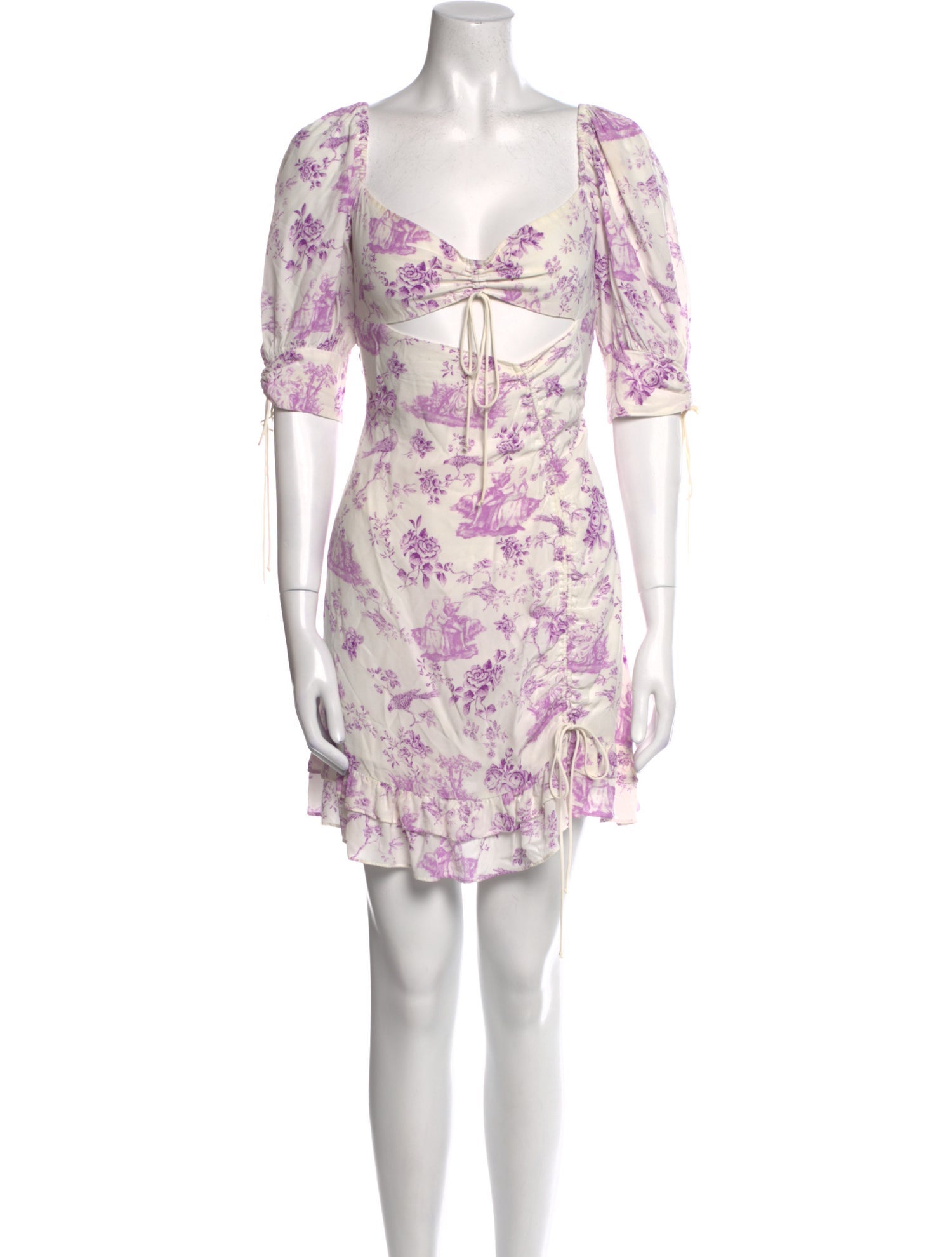 For Love & Lemons Floral Print Mini Dress