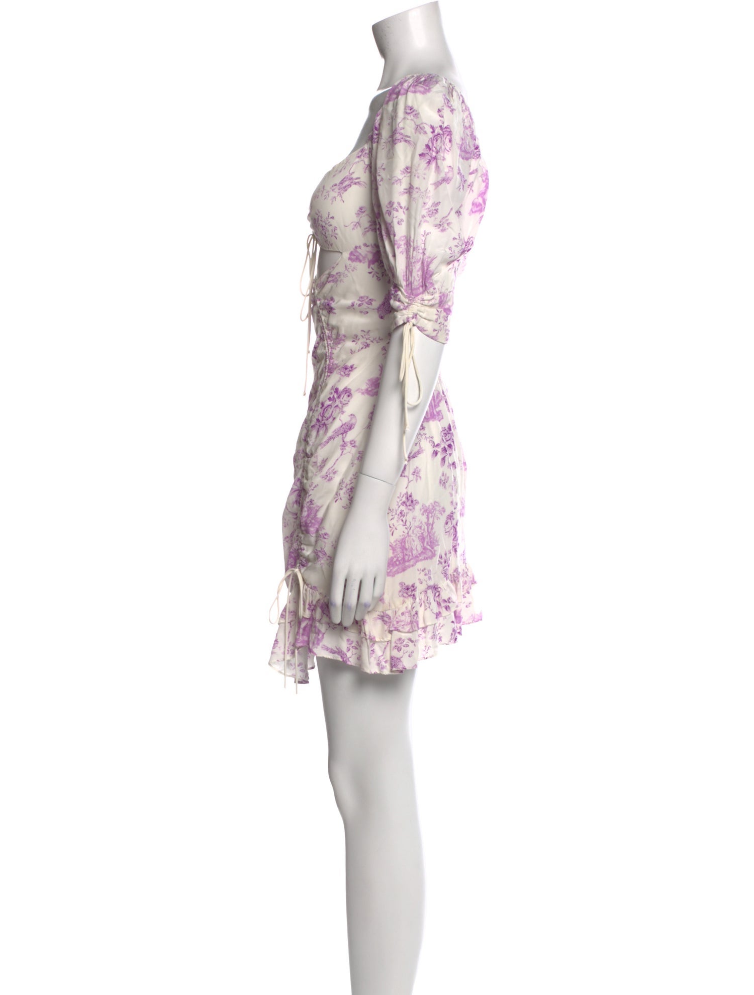 For Love & Lemons Floral Print Mini Dress