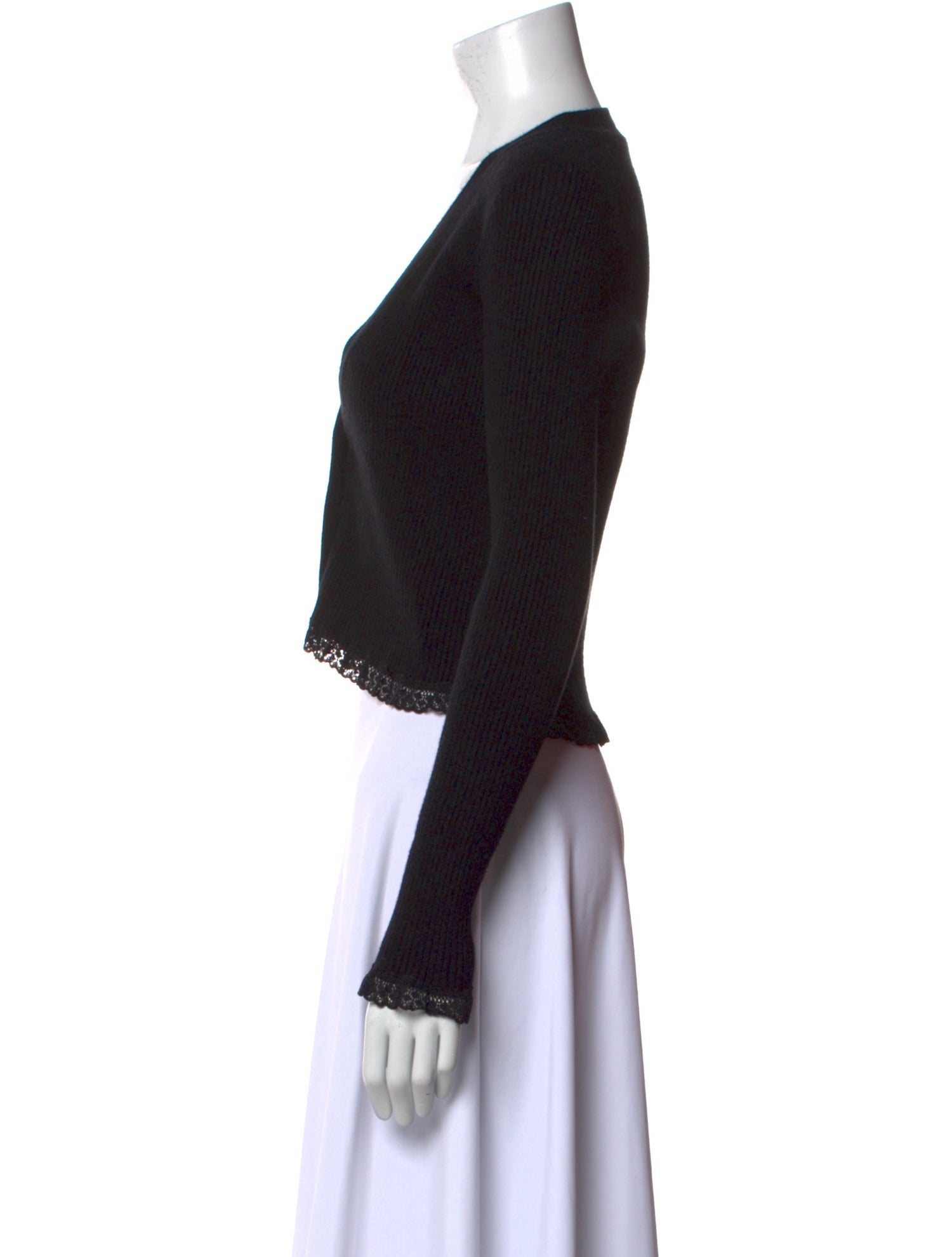 For Love & Lemons V-Neck Long Sleeve Crop Top