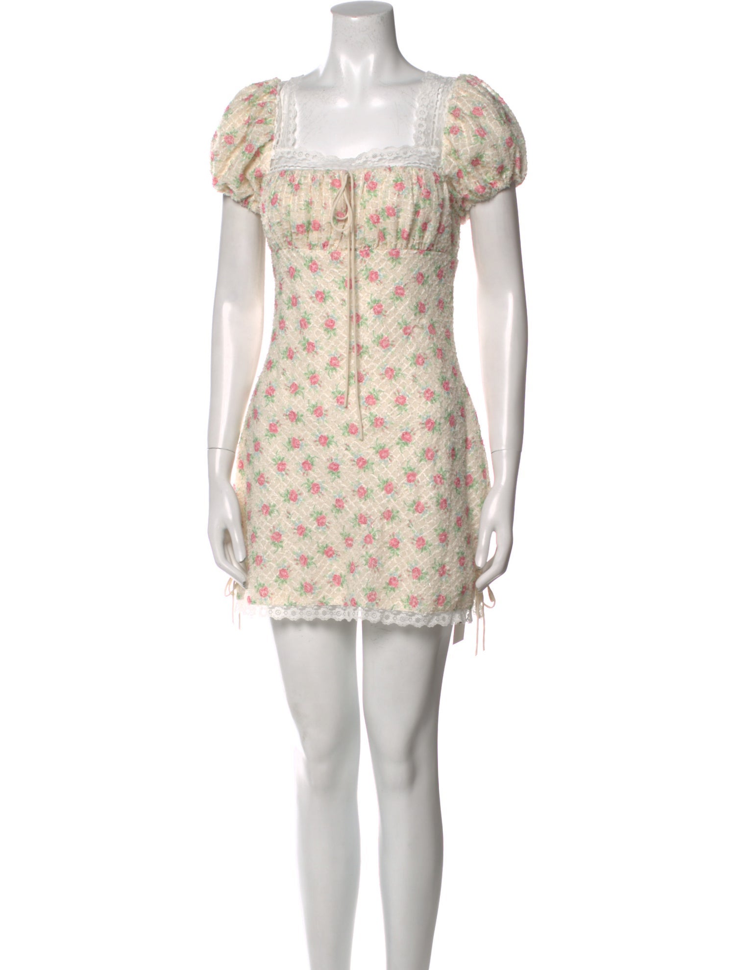 For Love & Lemons Floral Print Mini Dress