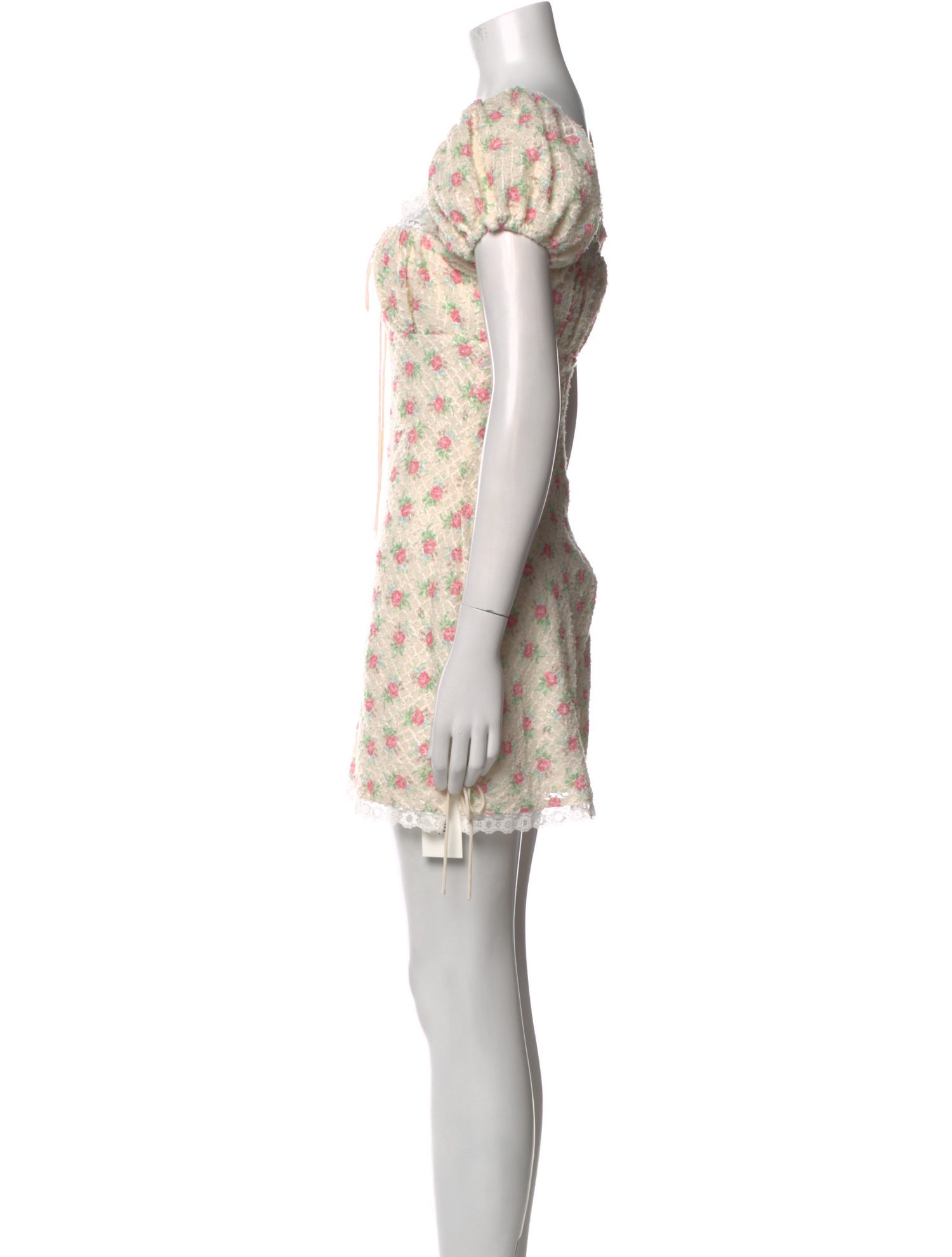 For Love & Lemons Floral Print Mini Dress