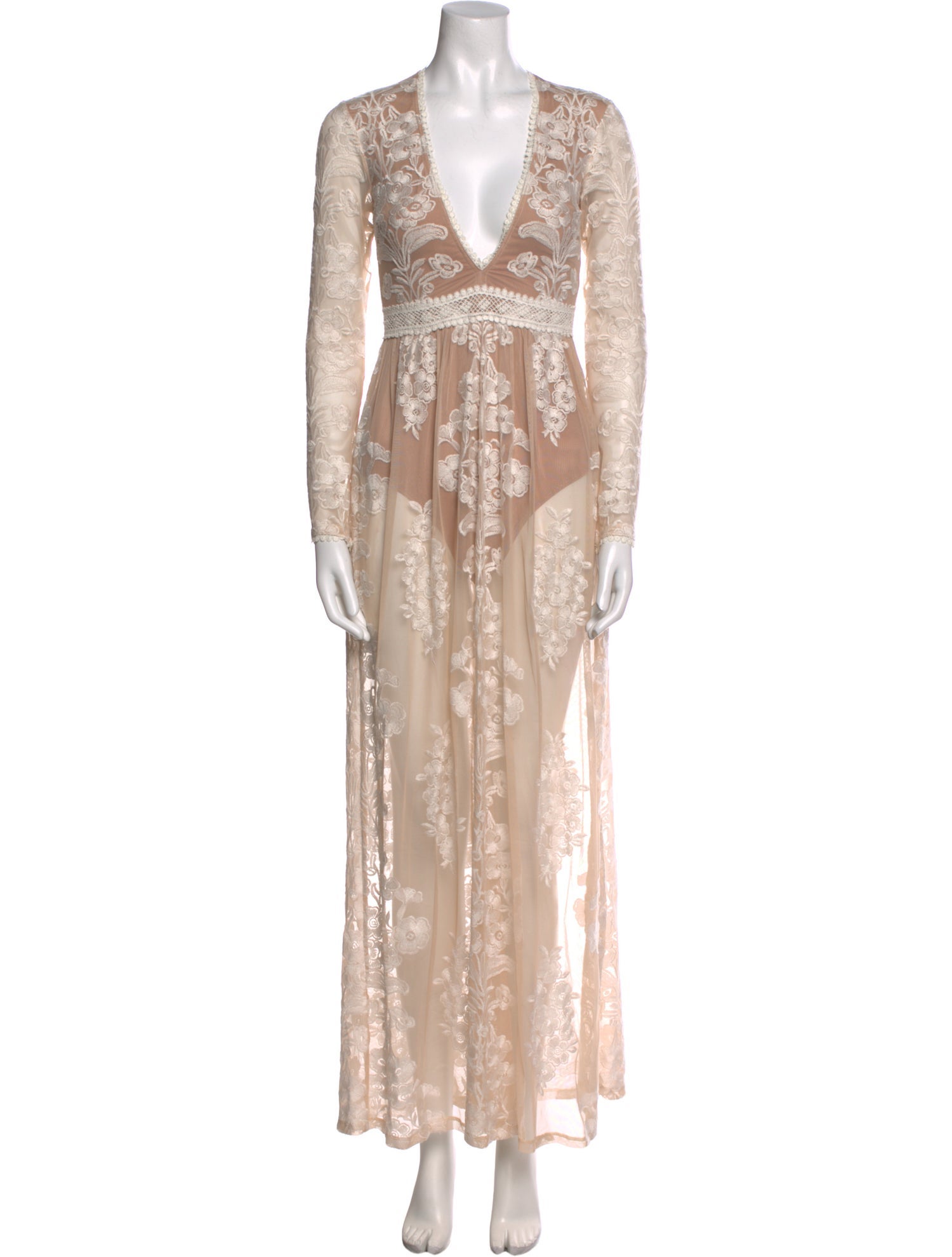 For Love & Lemons Printed Midi Length Dress