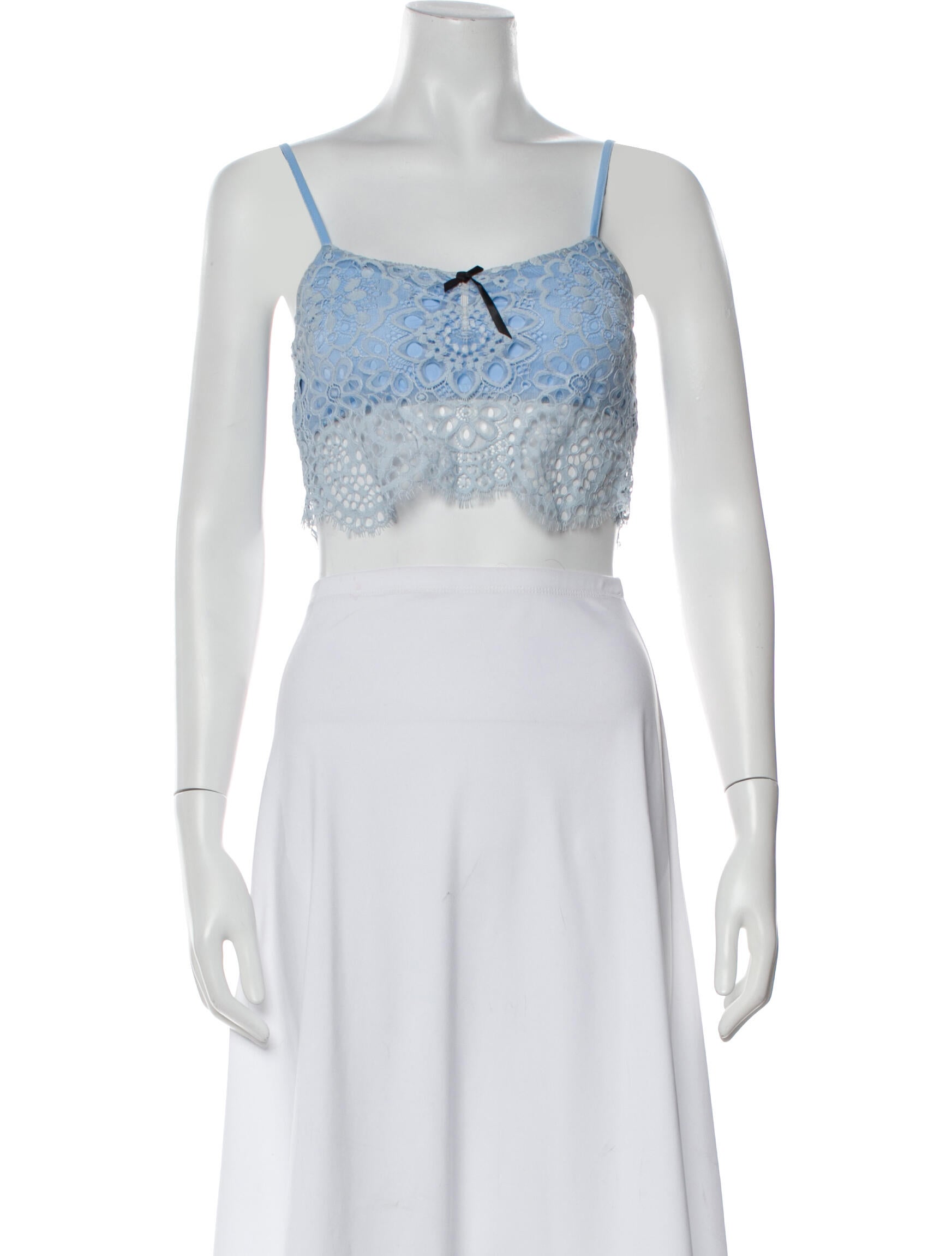 For Love & Lemons Square Neckline Sleeveless Crop Top