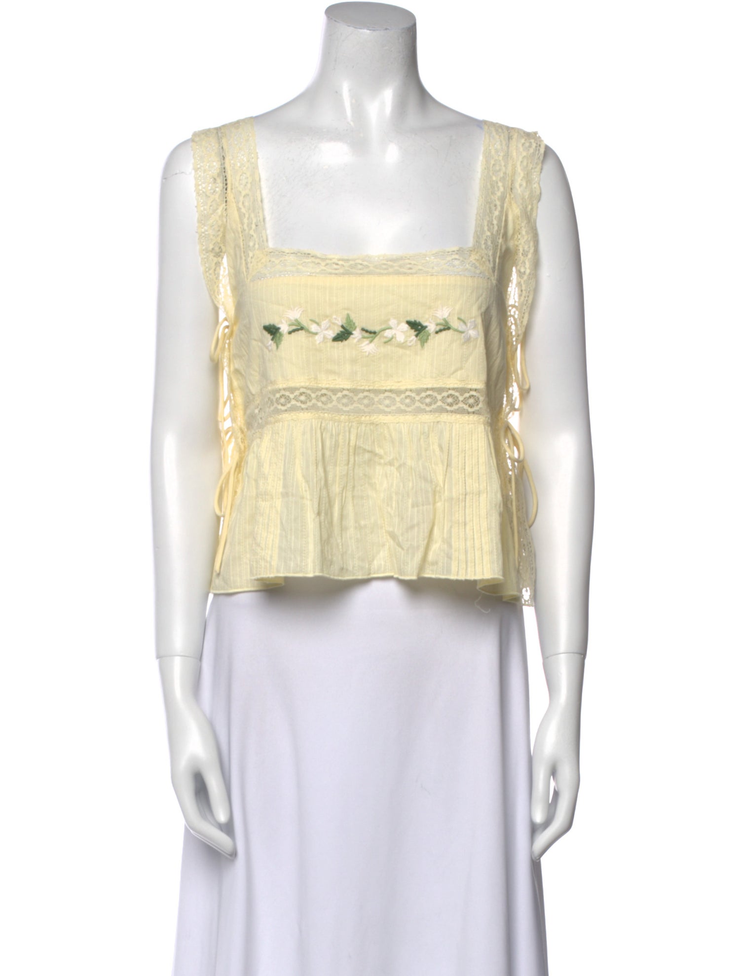 For Love & Lemons Square Neckline Sleeveless Crop Top w/ Tags