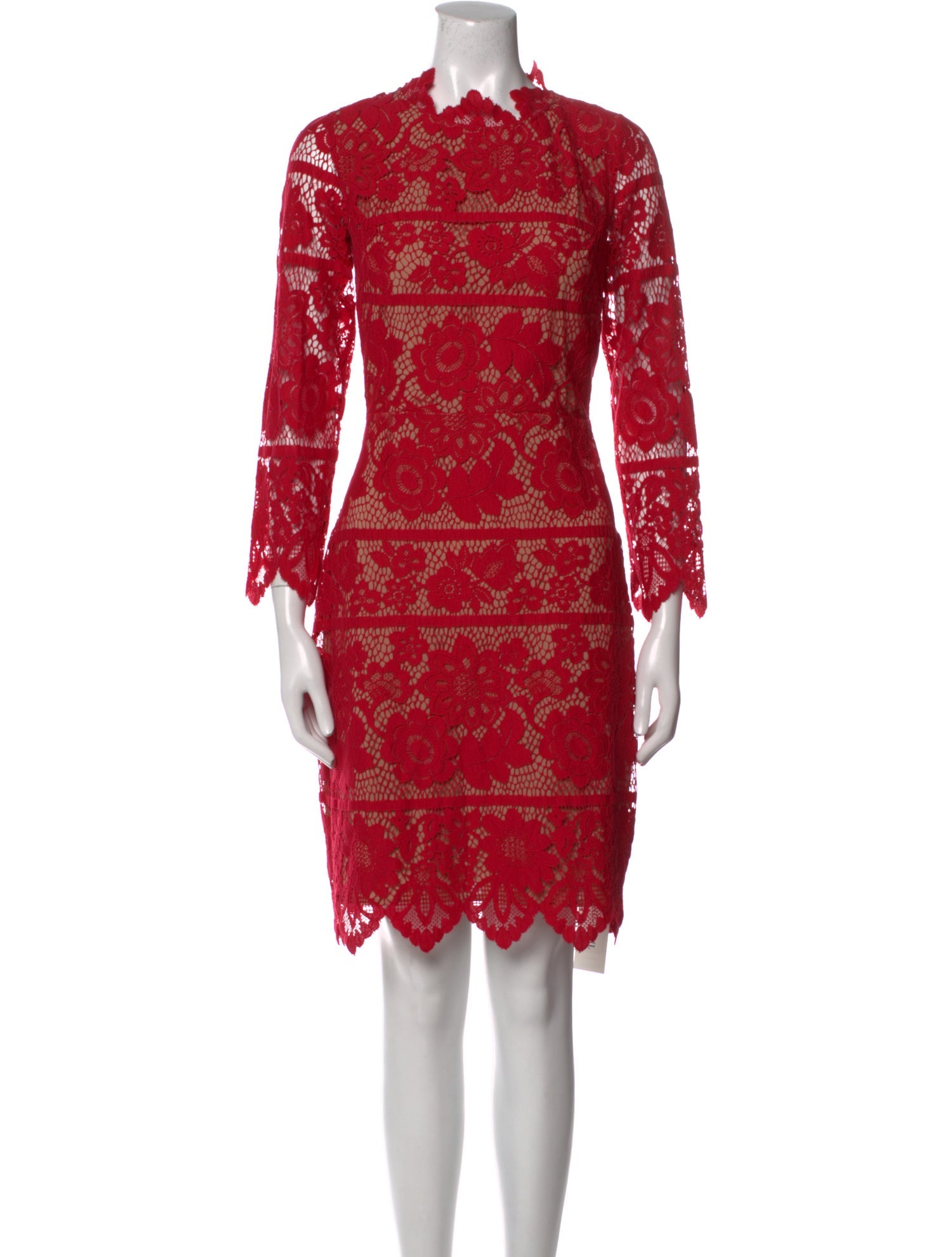 For Love & Lemons Lace Pattern Mini Dress