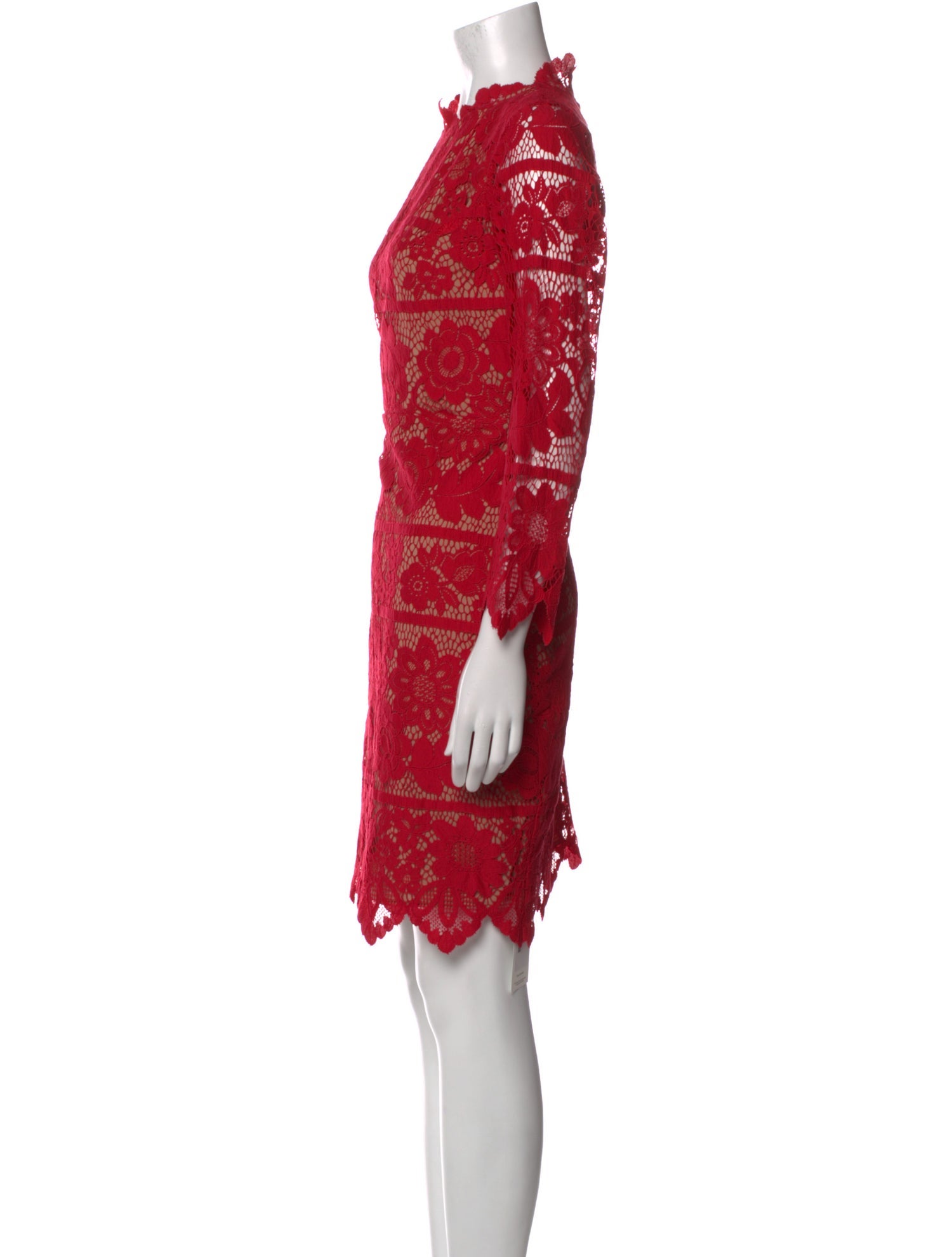 For Love & Lemons Lace Pattern Mini Dress