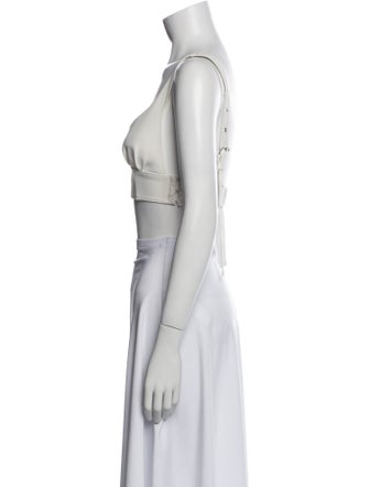 For Love & Lemons V-Neck Sleeveless Crop Top