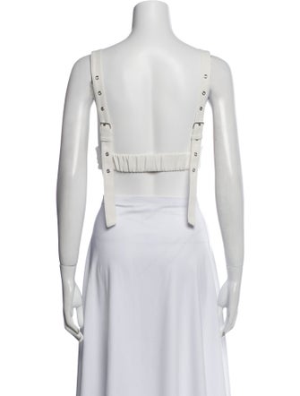 For Love & Lemons V-Neck Sleeveless Crop Top