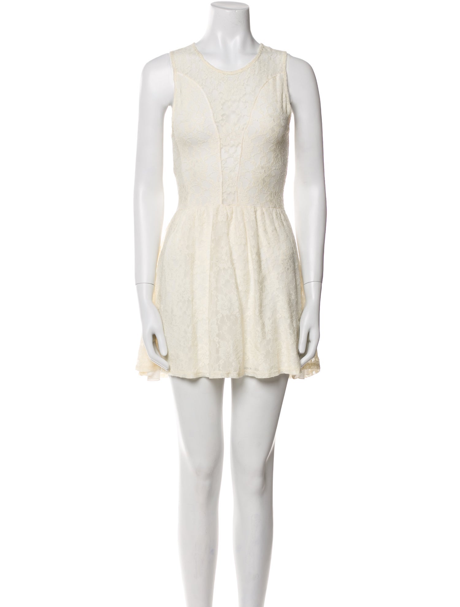 For Love & Lemons Scoop Neck Mini Dress