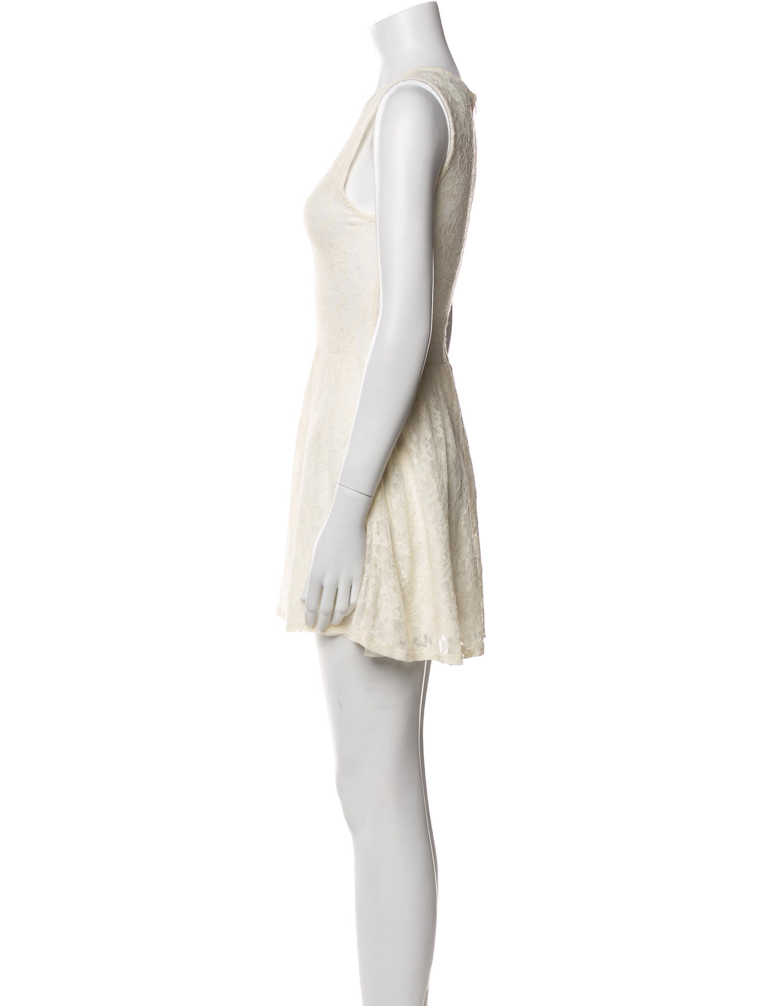 For Love & Lemons Scoop Neck Mini Dress