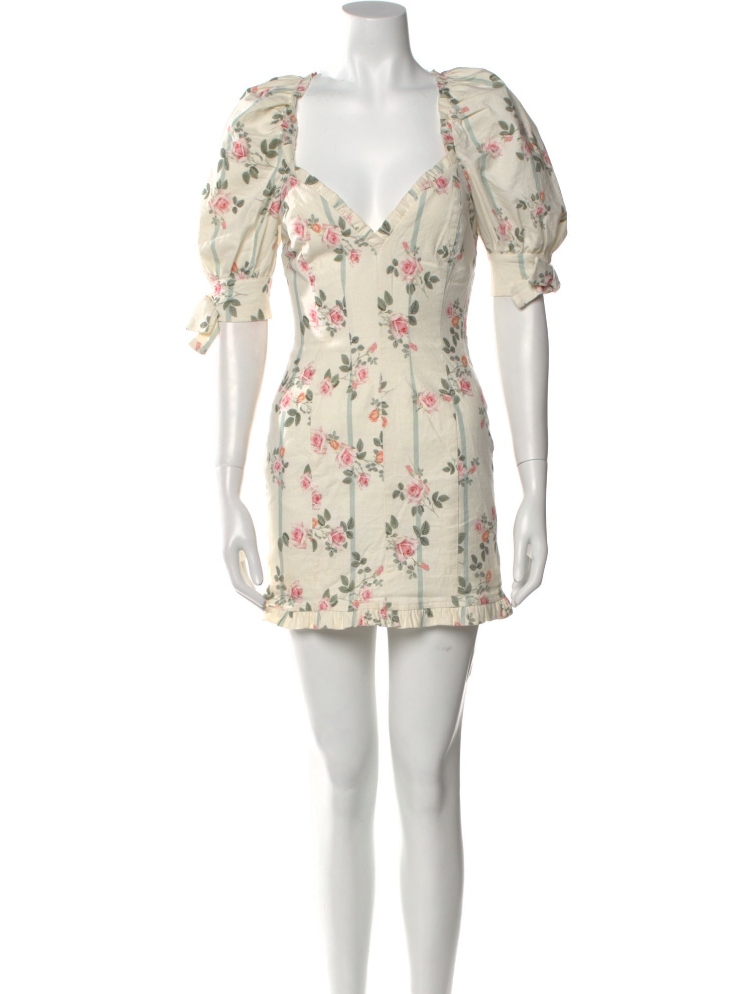 For Love & Lemons Floral Print Mini Dress