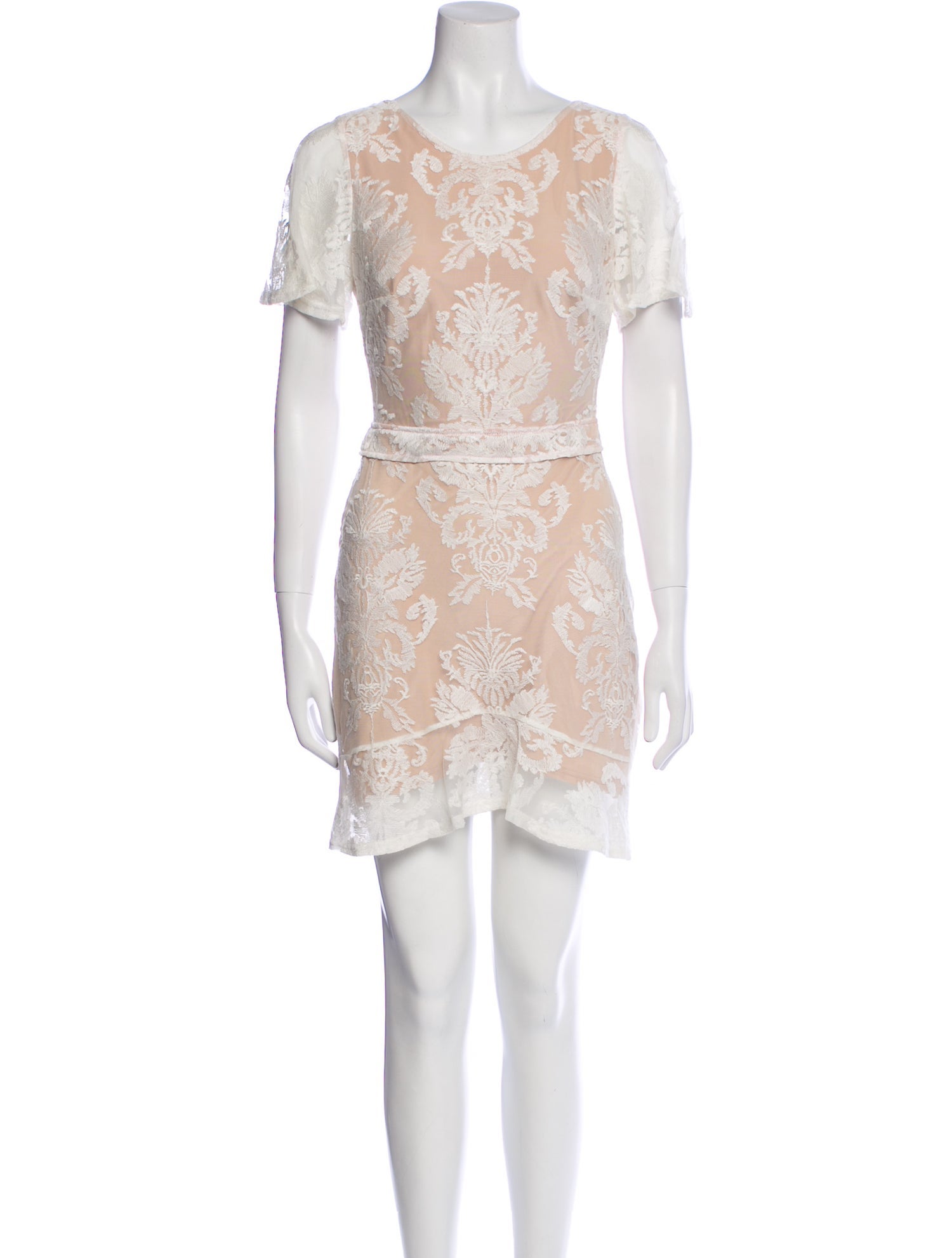 For Love & Lemons Lace Pattern Mini Dress
