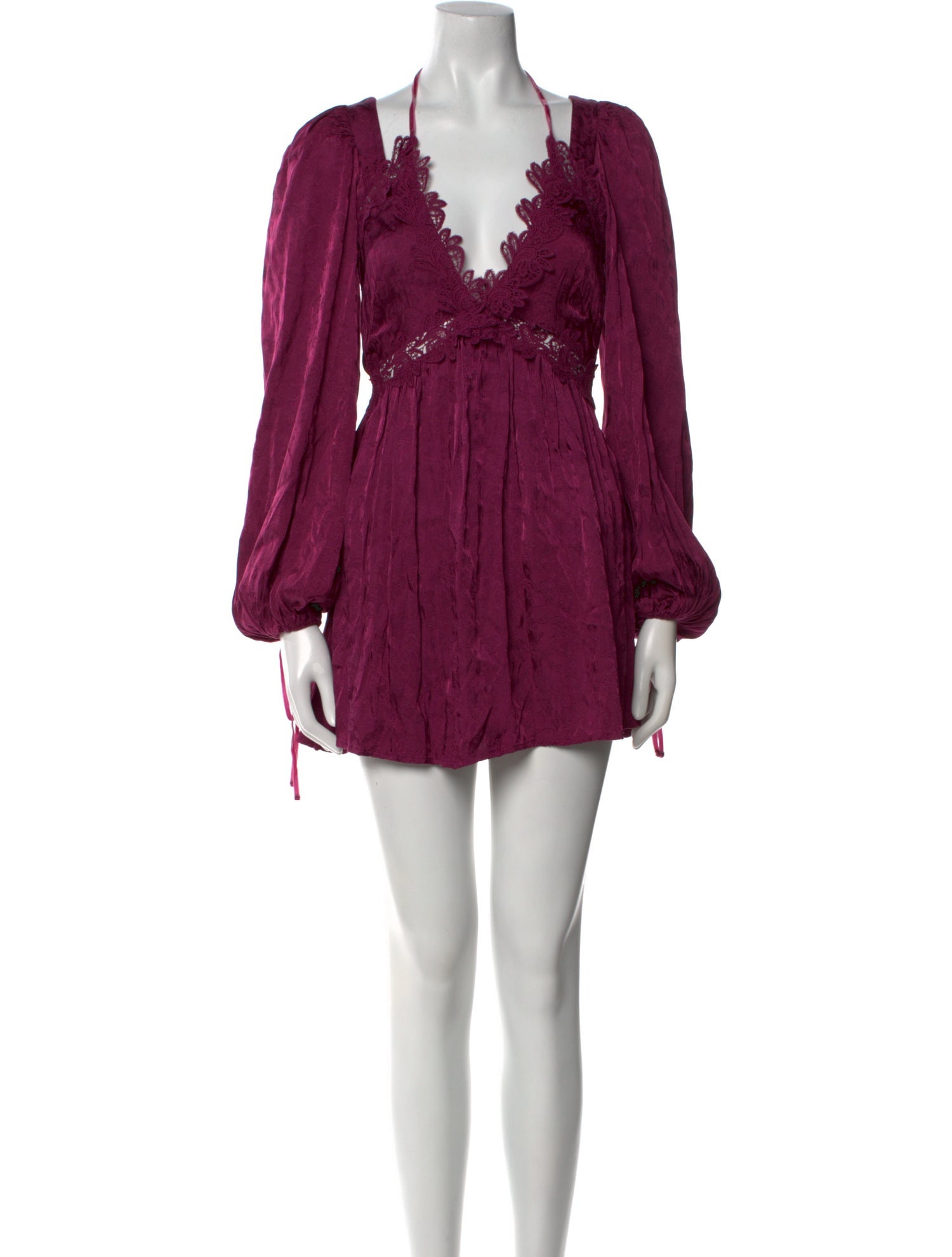 For Love & Lemons V-Neck Mini Dress