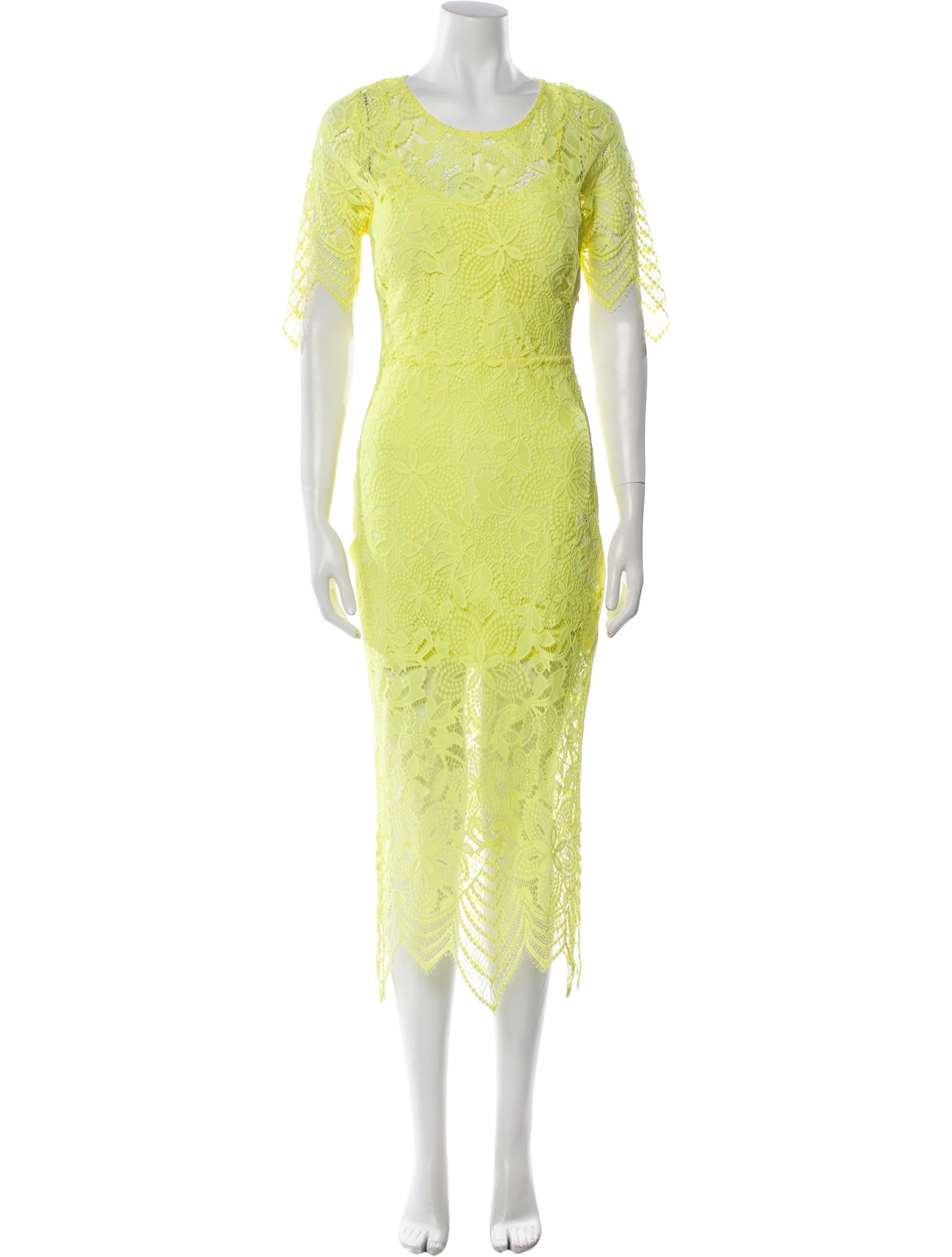 For Love & Lemons Lace Pattern Midi Length Dress