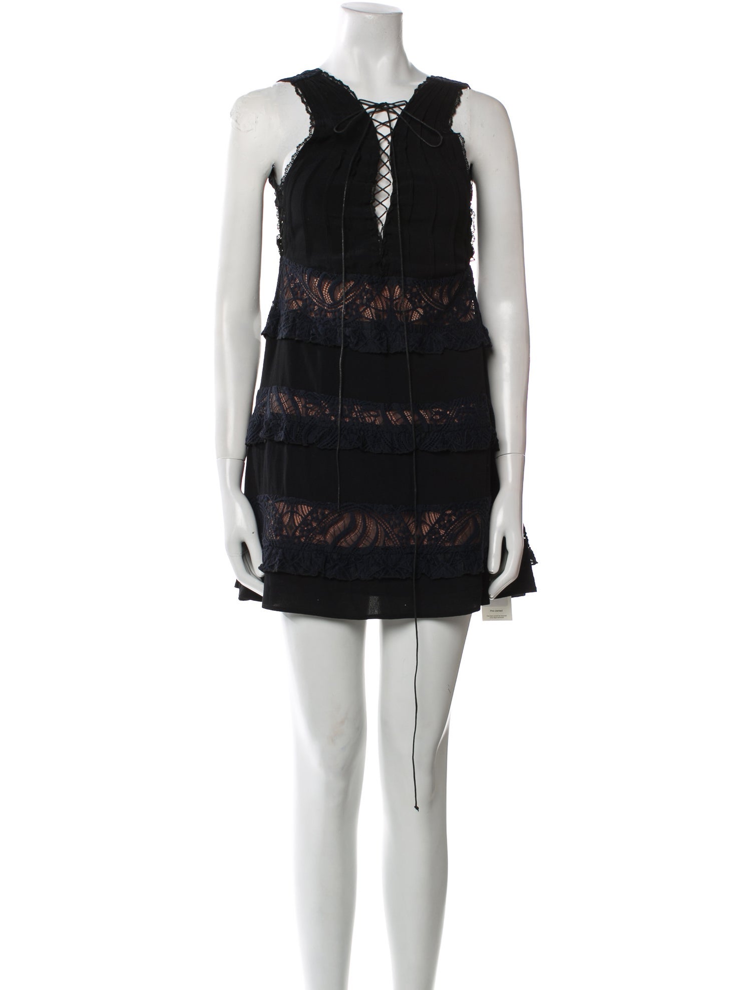 For Love & Lemons Lace Pattern Mini Dress