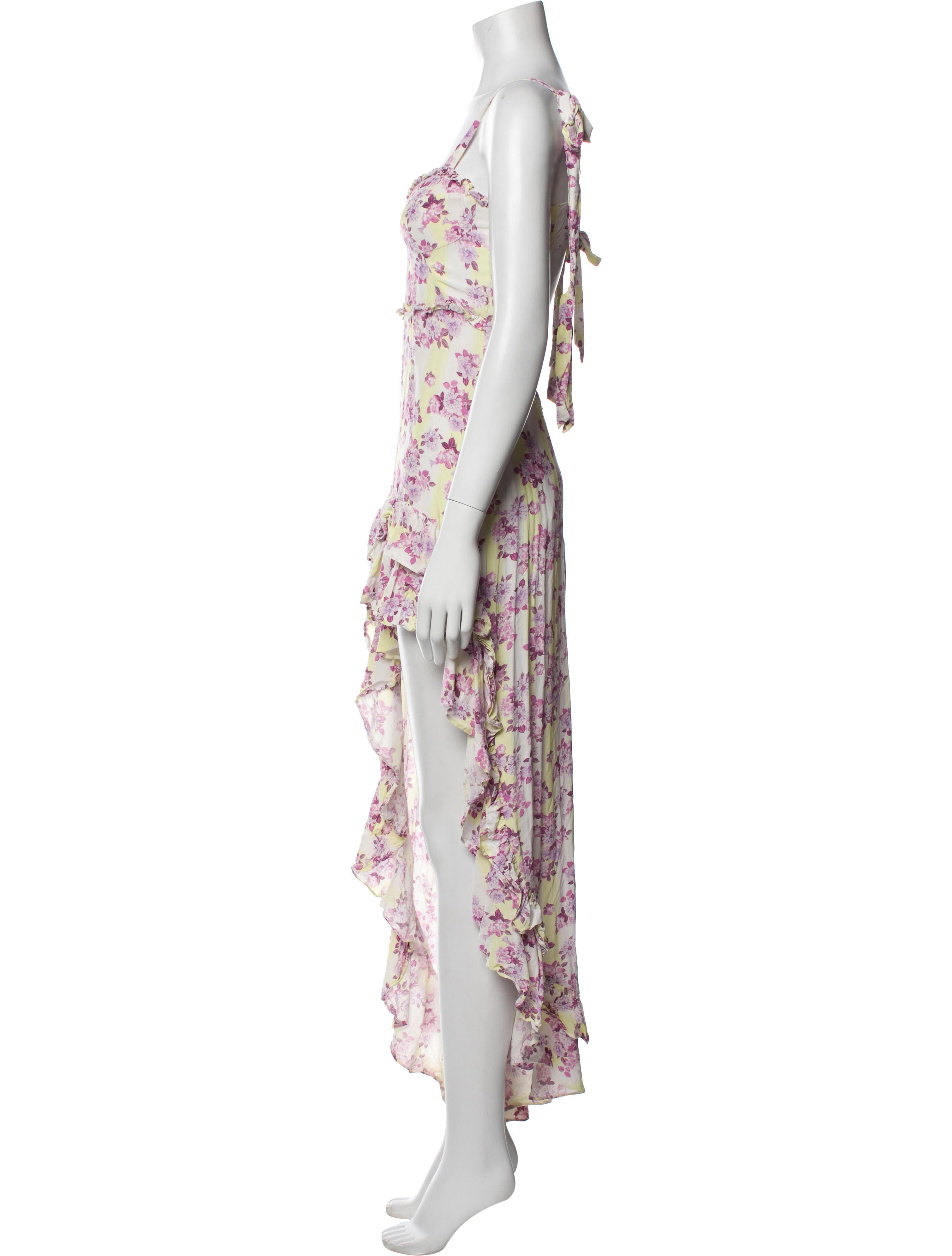 For Love & Lemons Floral Print Long Dress
