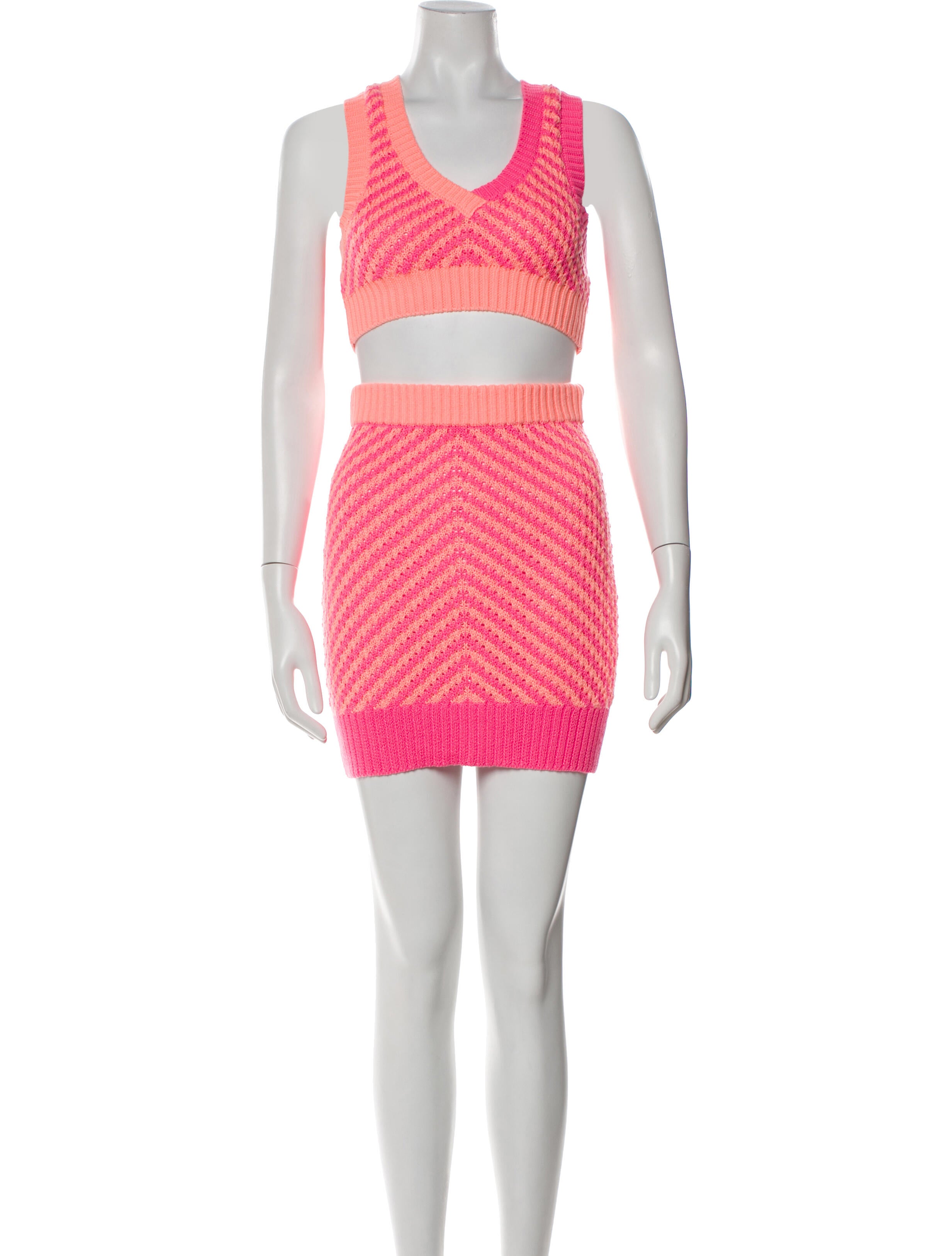 For Love & Lemons Striped Skirt Set