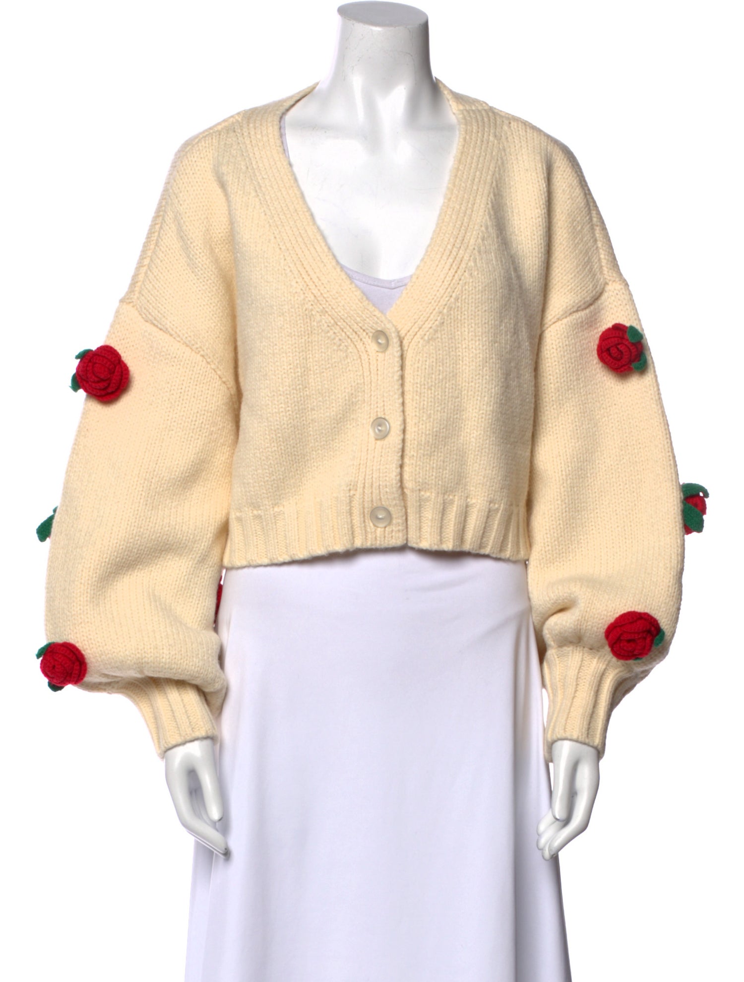 For Love & Lemons Printed V-Neck Sweater w/ Tags