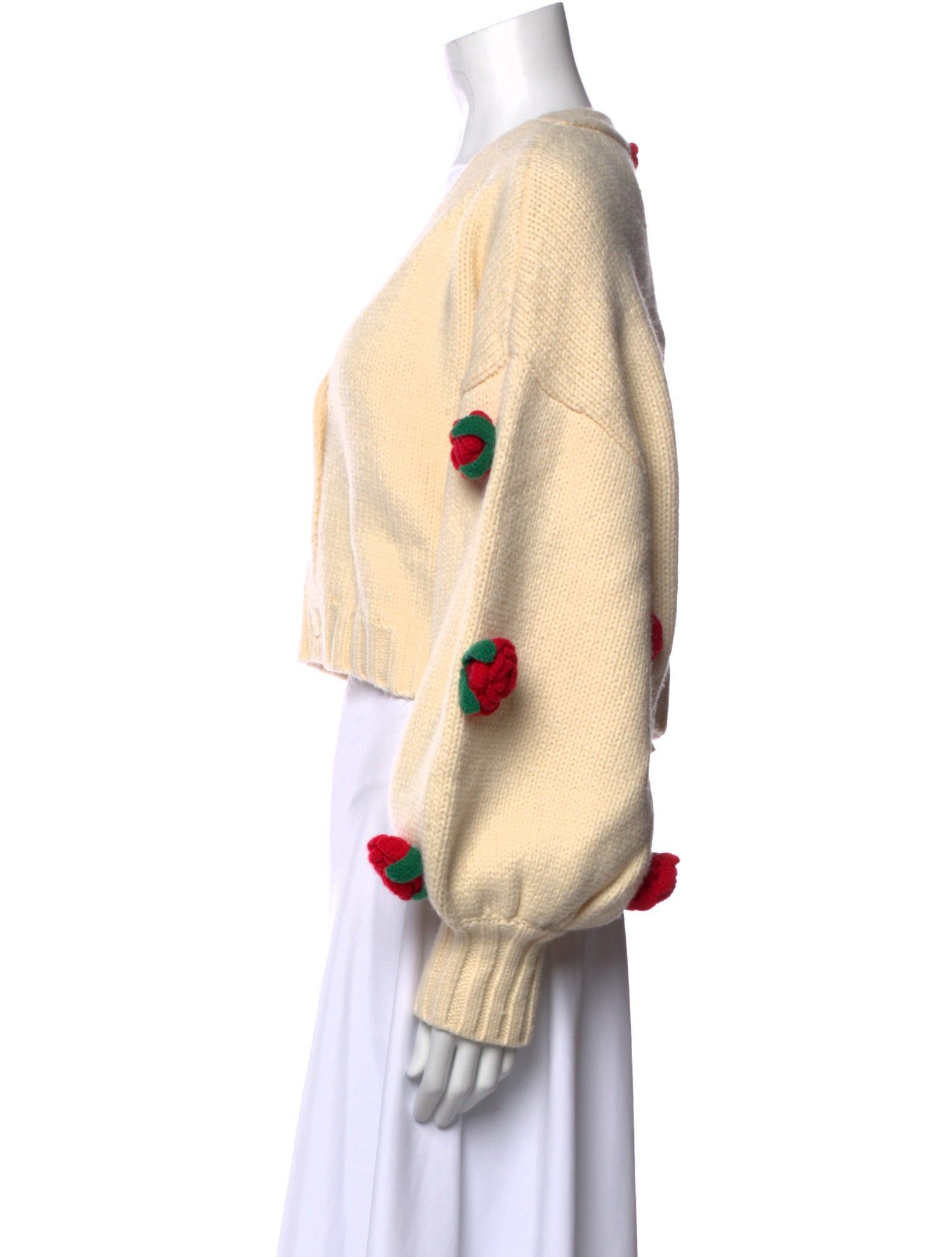 For Love & Lemons Printed V-Neck Sweater w/ Tags