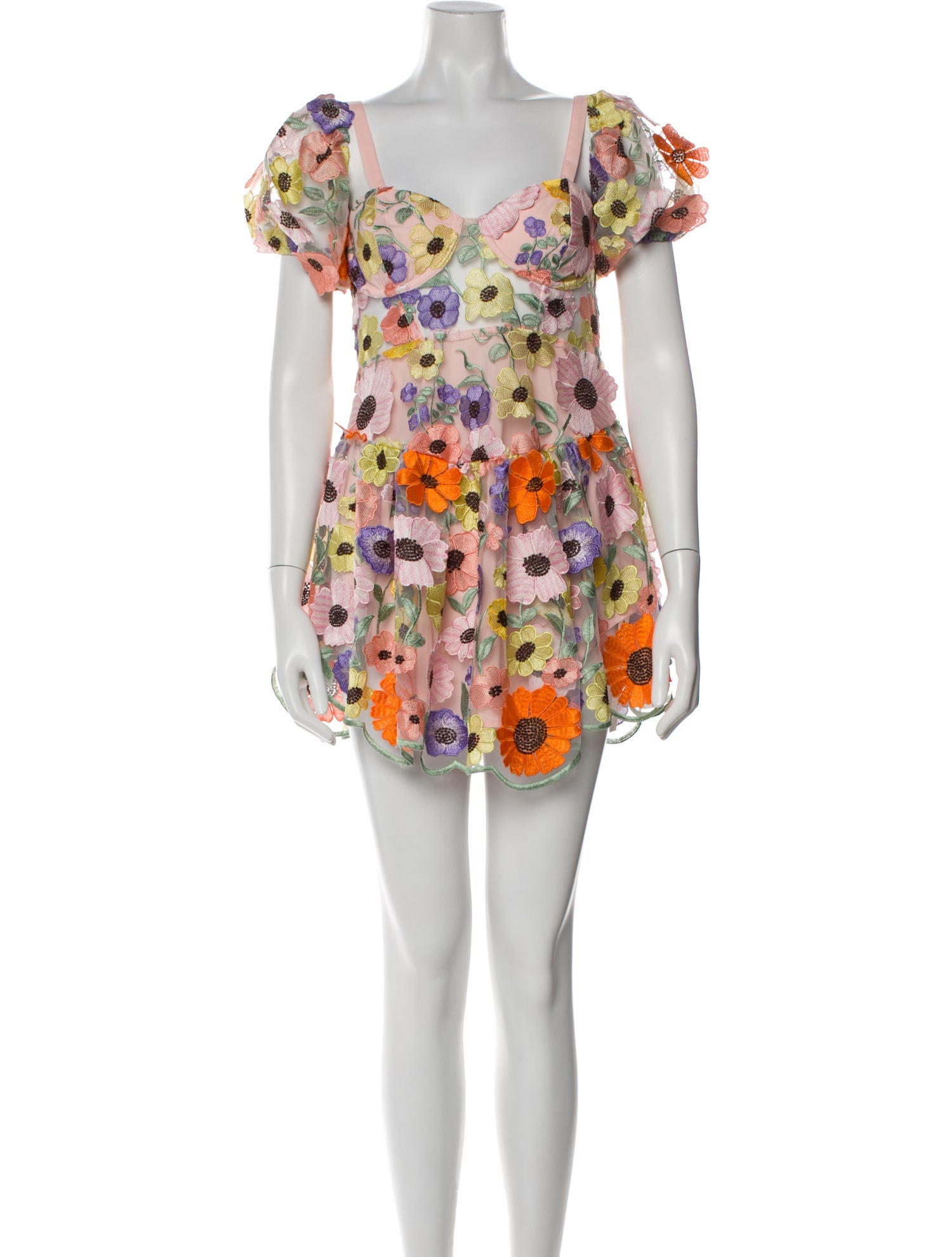 For Love & Lemons Floral Print Mini Dress w/ Tags