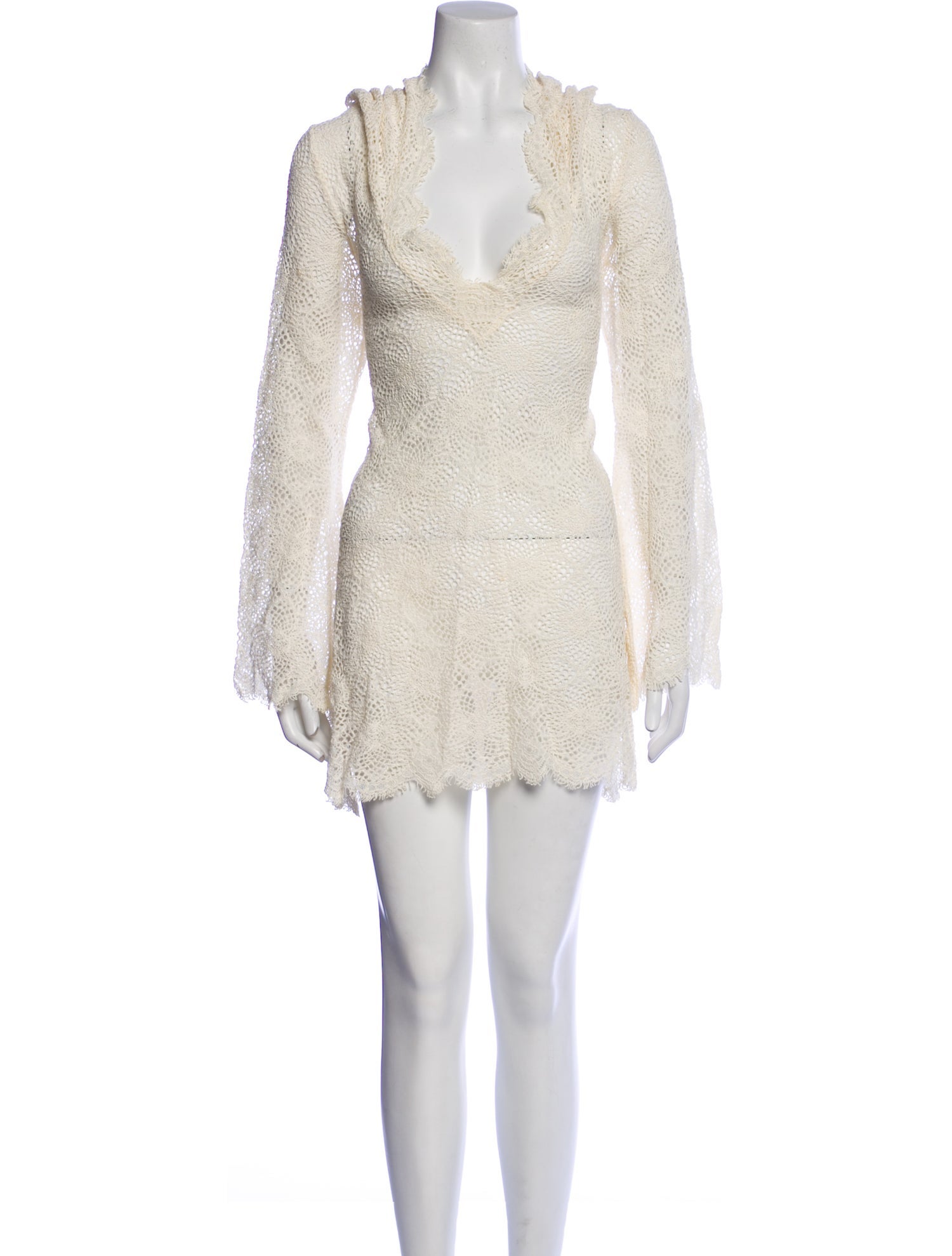 For Love & Lemons Lace Pattern Mini Dress